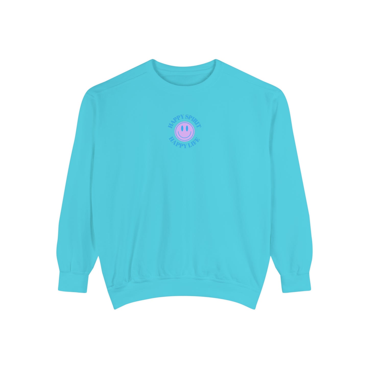 Aesthetic Smile Cropped or Regular Sweatshirt , Smile Face Comfort Colors Crewneck, Happy Spirit Happy Life Smile Sweatshirt, Unisex Garment-Dyed Sweatshirt