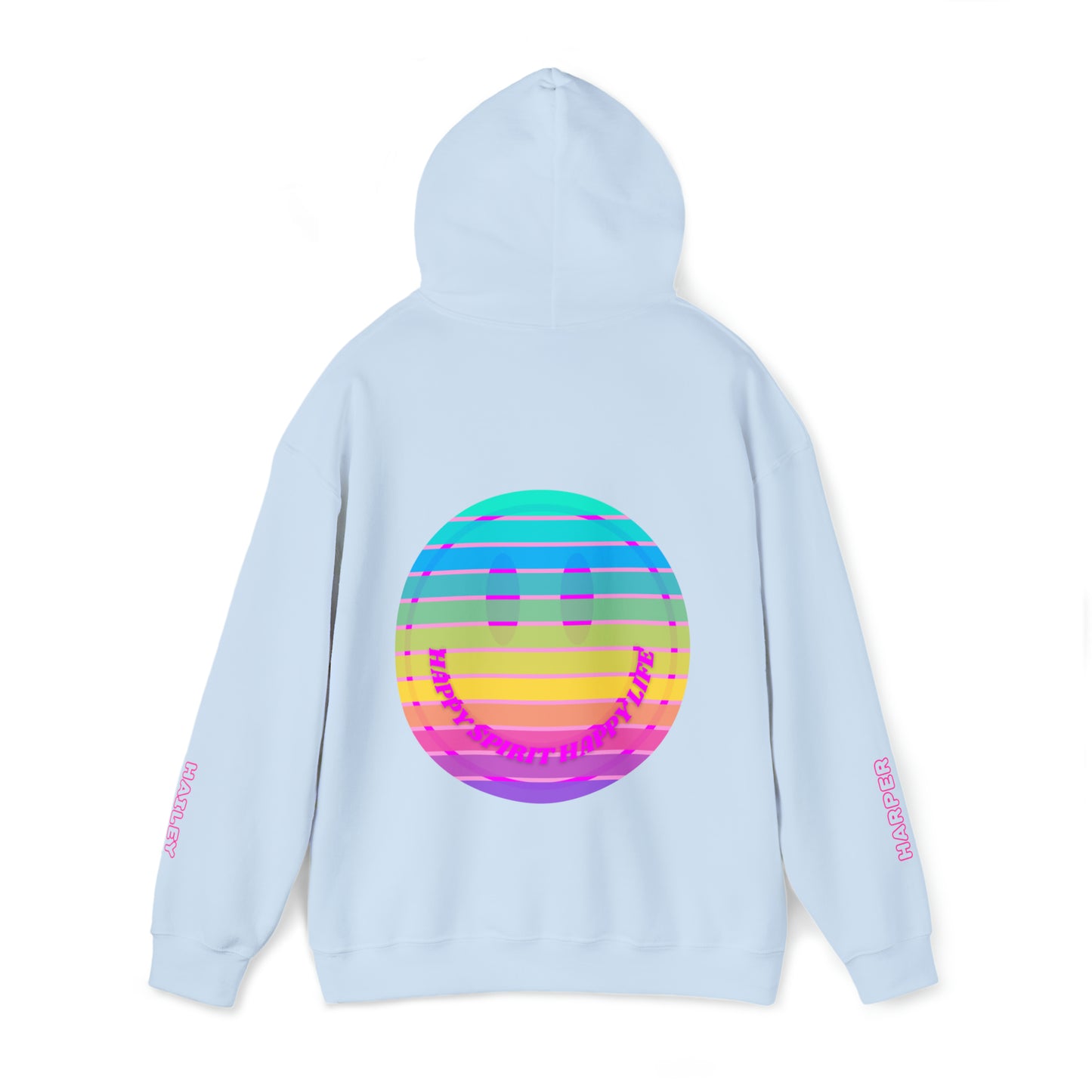 Personalized Name Hoodie, Aesthetic Hoodie, Happy Spirit Happy Life, Smile Hoodie, Happy Mind Hoodie, Mental Health Hoodie, Rainbow Hoodie