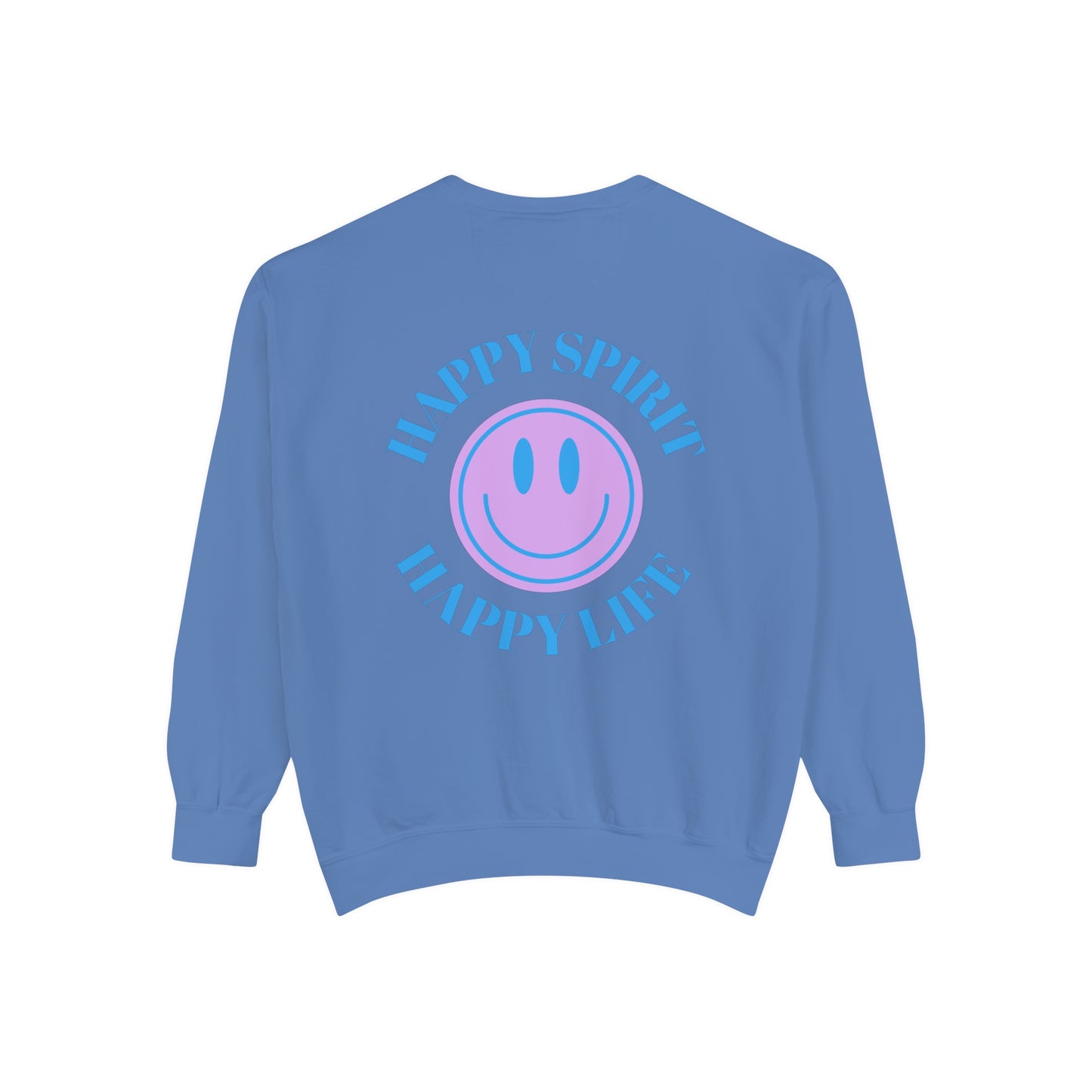 Aesthetic Smile Cropped or Regular Sweatshirt , Smile Face Comfort Colors Crewneck, Happy Spirit Happy Life Smile Sweatshirt, Unisex Garment-Dyed Sweatshirt