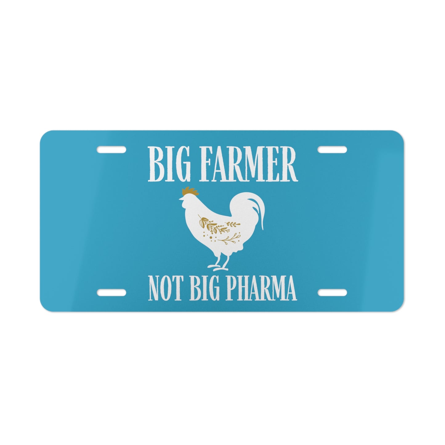 Vanity Plate, License Plate, Big Farmer, Not Big Pharma Front Car Tag, Name Plate, Personal Tag