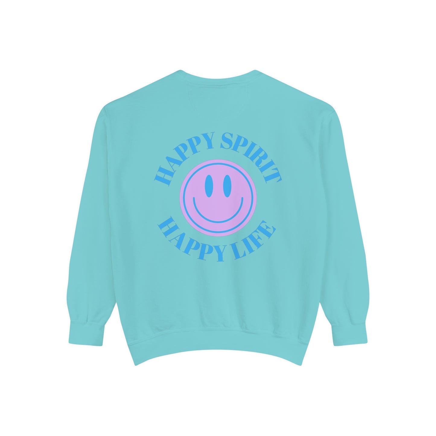 Aesthetic Smile Cropped or Regular Sweatshirt , Smile Face Comfort Colors Crewneck, Happy Spirit Happy Life Smile Sweatshirt, Unisex Garment-Dyed Sweatshirt