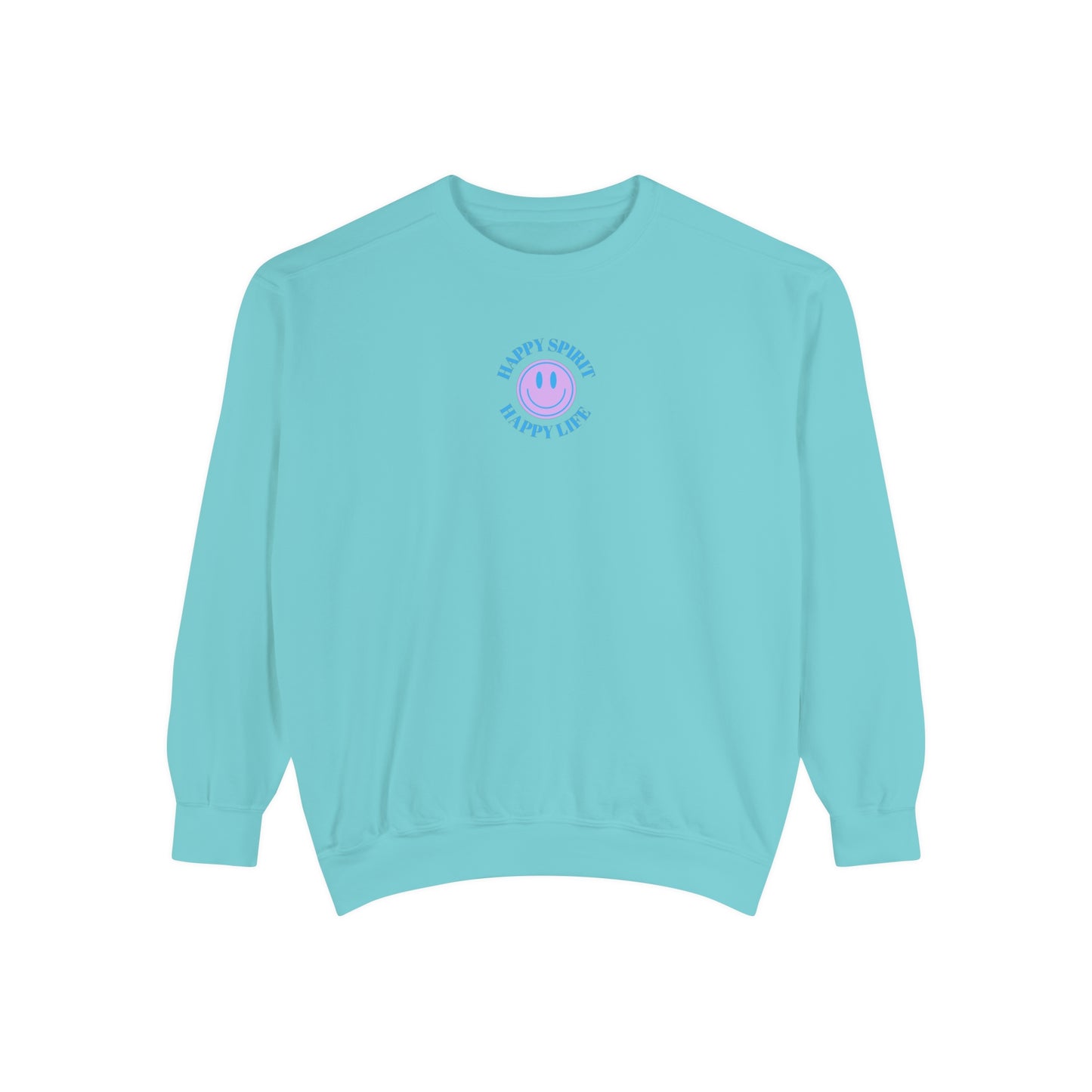 Aesthetic Smile Cropped or Regular Sweatshirt , Smile Face Comfort Colors Crewneck, Happy Spirit Happy Life Smile Sweatshirt, Unisex Garment-Dyed Sweatshirt