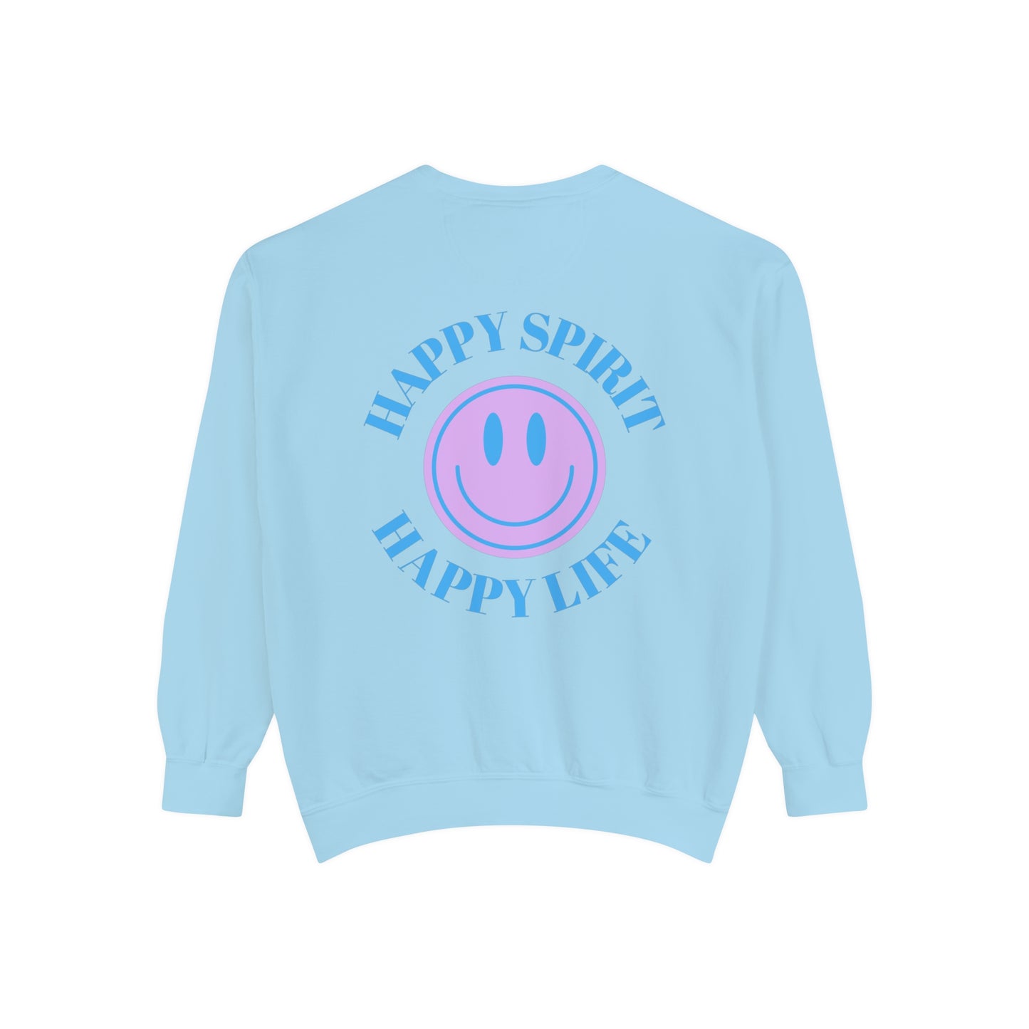 Aesthetic Smile Cropped or Regular Sweatshirt , Smile Face Comfort Colors Crewneck, Happy Spirit Happy Life Smile Sweatshirt, Unisex Garment-Dyed Sweatshirt