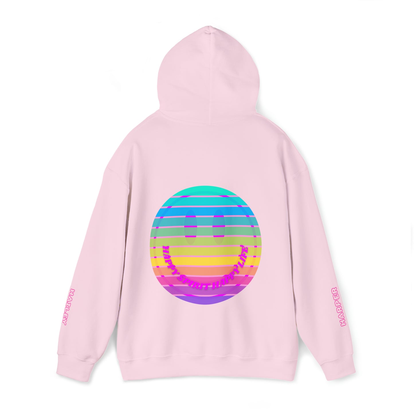 Personalized Name Hoodie, Aesthetic Hoodie, Happy Spirit Happy Life, Smile Hoodie, Happy Mind Hoodie, Mental Health Hoodie, Rainbow Hoodie