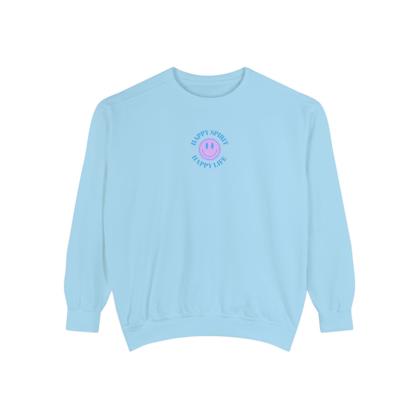 Aesthetic Smile Cropped or Regular Sweatshirt , Smile Face Comfort Colors Crewneck, Happy Spirit Happy Life Smile Sweatshirt, Unisex Garment-Dyed Sweatshirt
