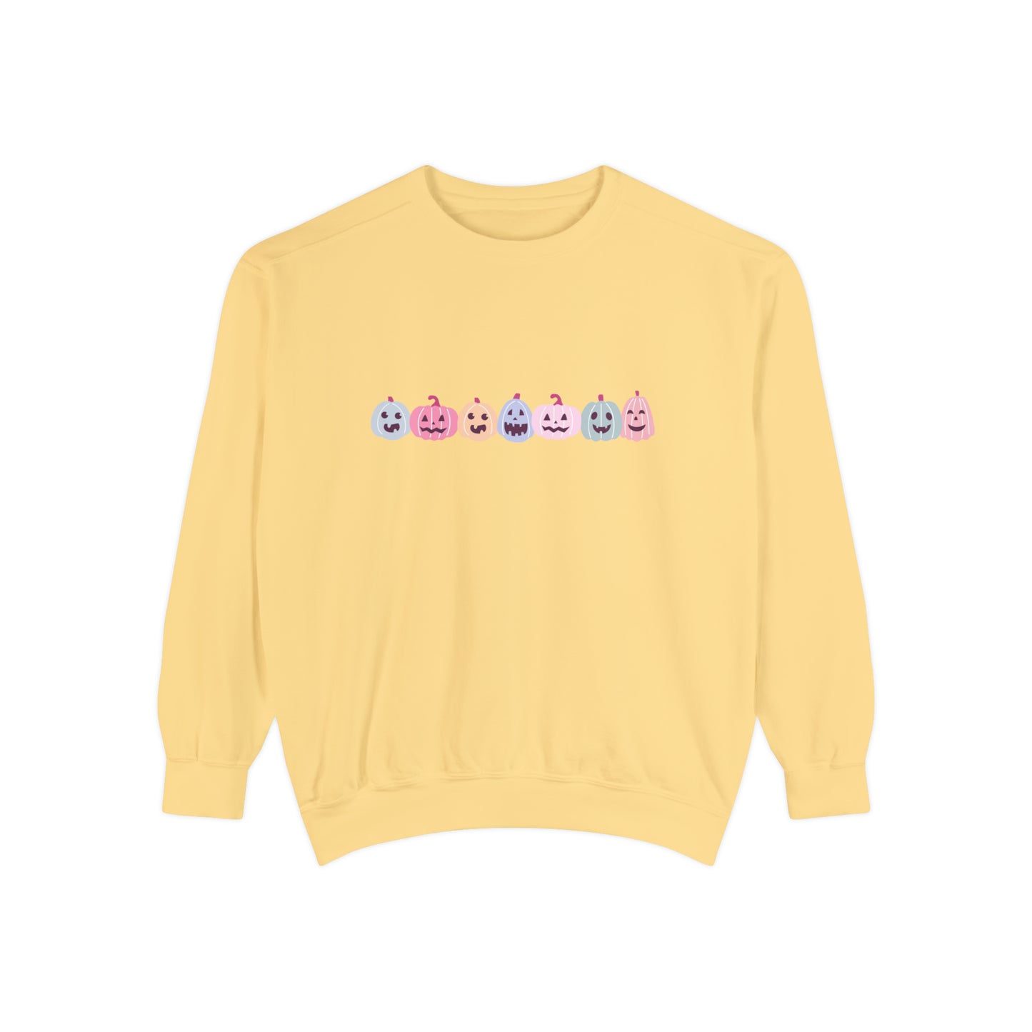 Pastel Pumpkin Sweatshirt, Halloween Pumpkin Sweater, Fall Sweatshirt, Pumpkin Halloween Crewneck, Cute Spooky Season, Pink Comfort Colors