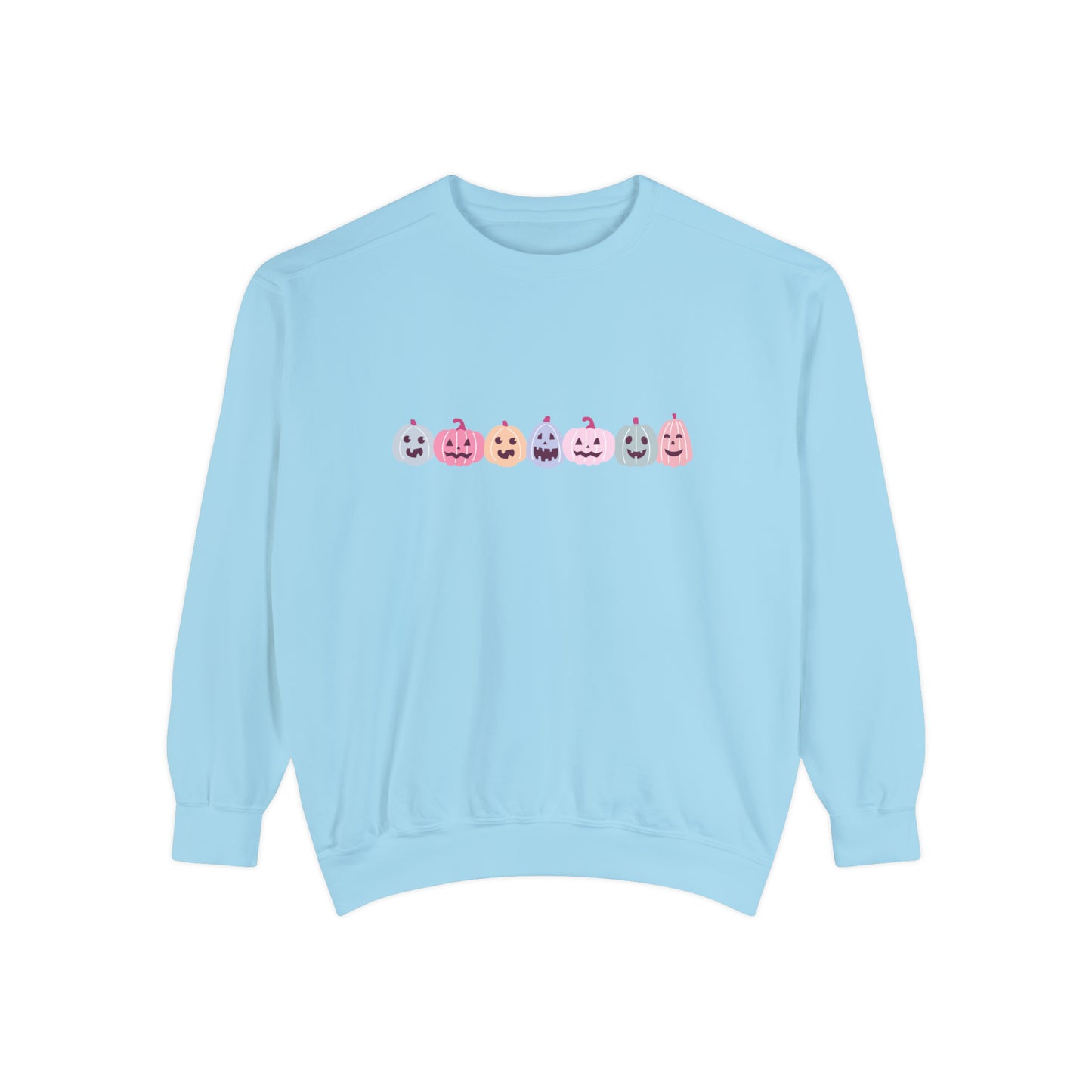 Pastel Pumpkin Sweatshirt, Halloween Pumpkin Sweater, Fall Sweatshirt, Pumpkin Halloween Crewneck, Cute Spooky Season, Pink Comfort Colors
