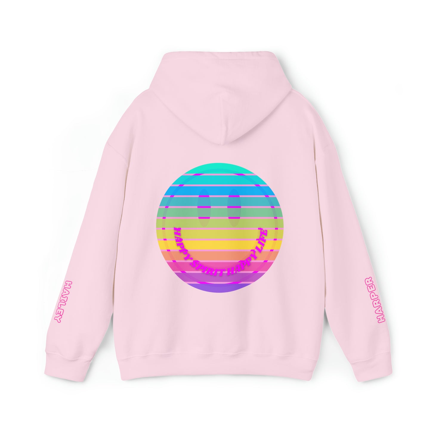 Personalized Name Hoodie, Aesthetic Hoodie, Happy Spirit Happy Life, Smile Hoodie, Happy Mind Hoodie, Mental Health Hoodie, Rainbow Hoodie