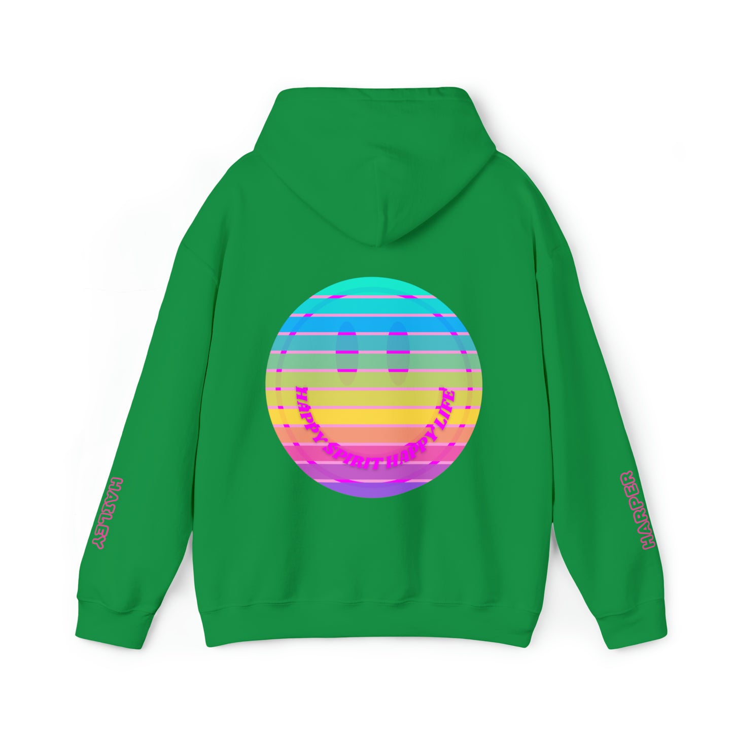 Personalized Name Hoodie, Aesthetic Hoodie, Happy Spirit Happy Life, Smile Hoodie, Happy Mind Hoodie, Mental Health Hoodie, Rainbow Hoodie