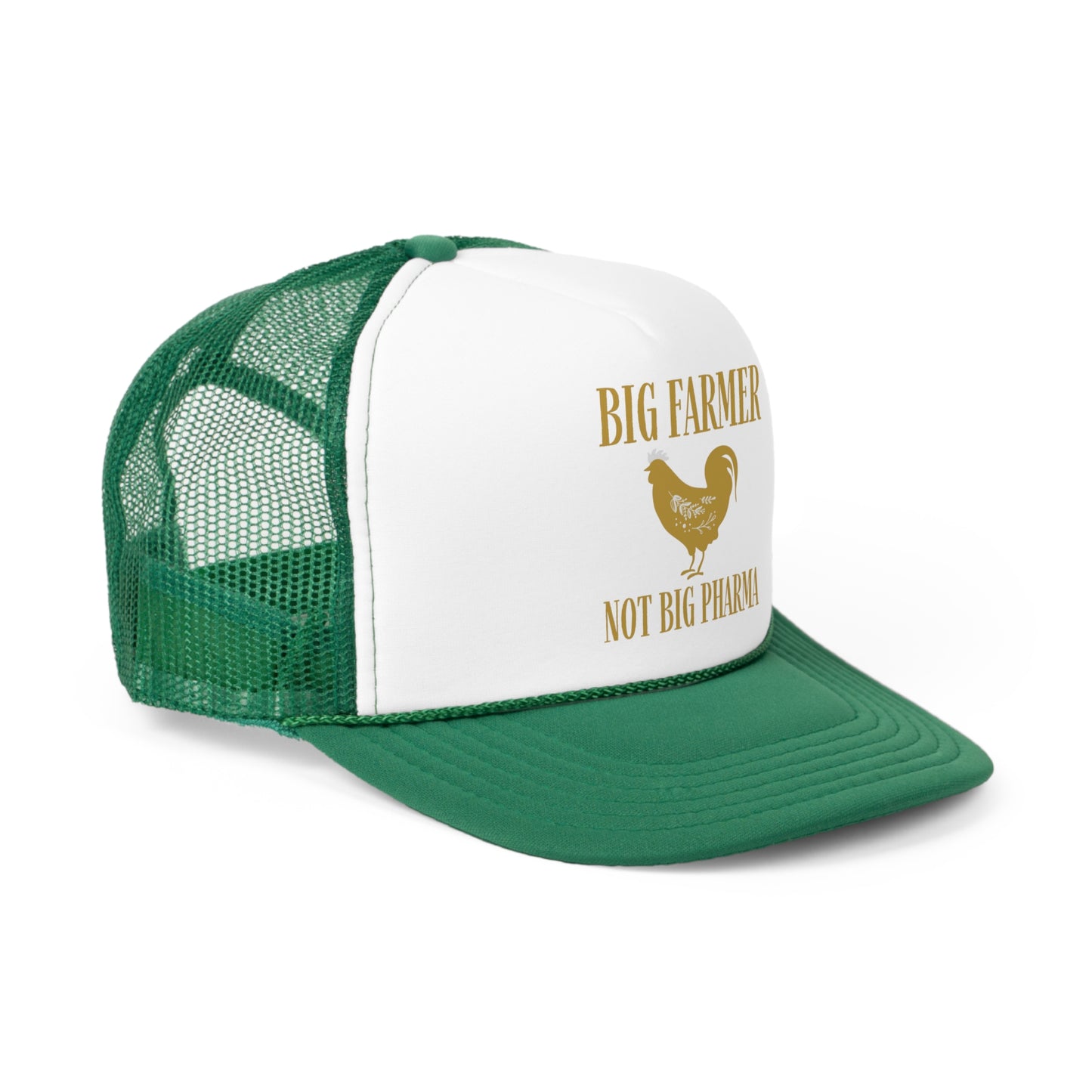 Big Farmer Not Big Pharma Hat, Anti Pharma Graphic Trucker Hat, Baseball Hat, Farmer Hat, Natural Produce Hat,