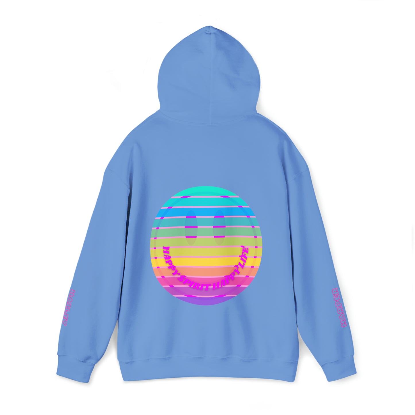 Personalized Name Hoodie, Aesthetic Hoodie, Happy Spirit Happy Life, Smile Hoodie, Happy Mind Hoodie, Mental Health Hoodie, Rainbow Hoodie