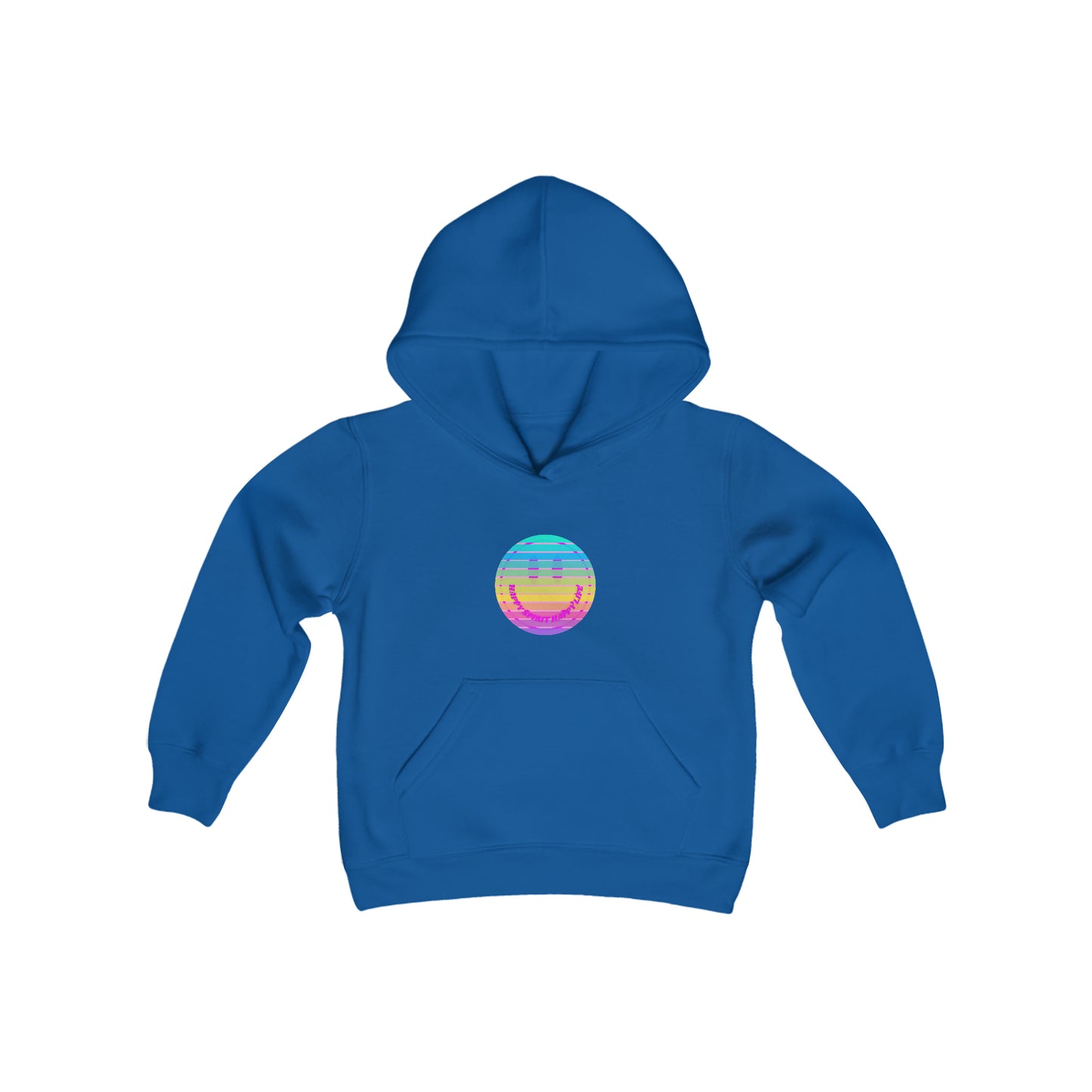 Aesthetic Hoodie for Youth, Pink Rainbow Hoodie, Kids Smile Face Hoodie, Happy Spirit Happy Life Hoodie, Happy Mind Hoodie, Cute Kid Gifts