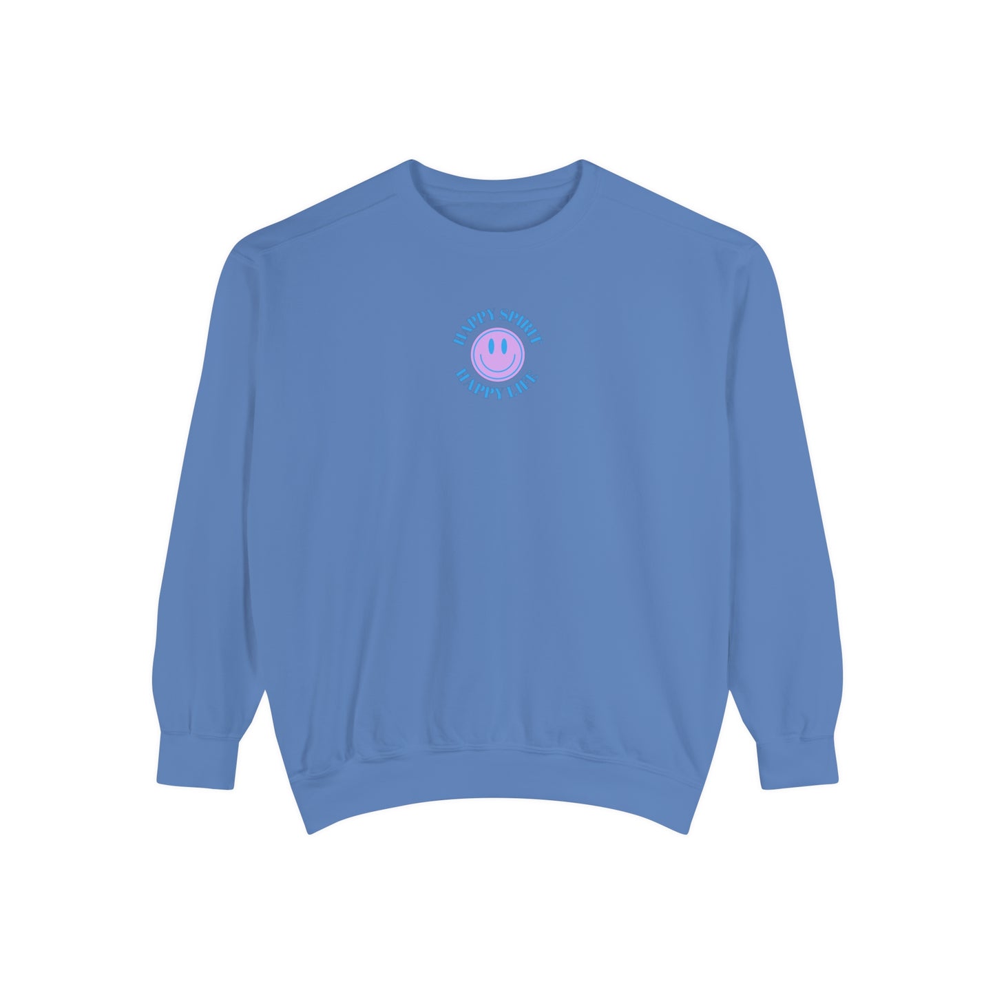 Aesthetic Smile Cropped or Regular Sweatshirt , Smile Face Comfort Colors Crewneck, Happy Spirit Happy Life Smile Sweatshirt, Unisex Garment-Dyed Sweatshirt