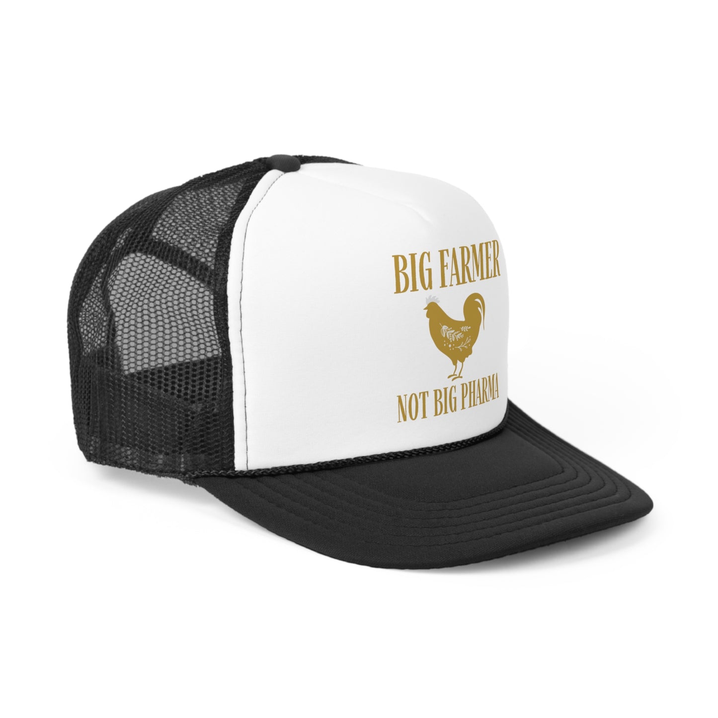 Big Farmer Not Big Pharma Hat, Anti Pharma Graphic Trucker Hat, Baseball Hat, Farmer Hat, Natural Produce Hat,