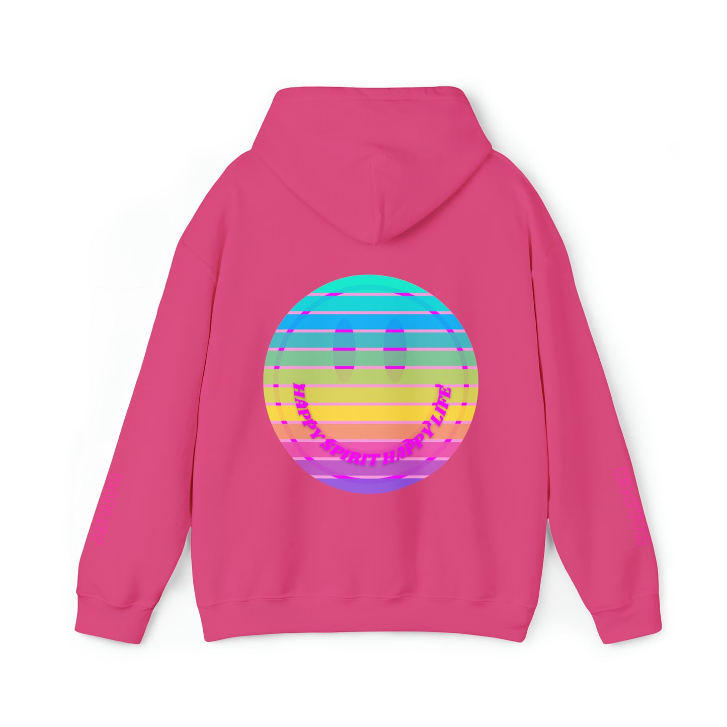 Personalized Name Hoodie, Aesthetic Hoodie, Happy Spirit Happy Life, Smile Hoodie, Happy Mind Hoodie, Mental Health Hoodie, Rainbow Hoodie