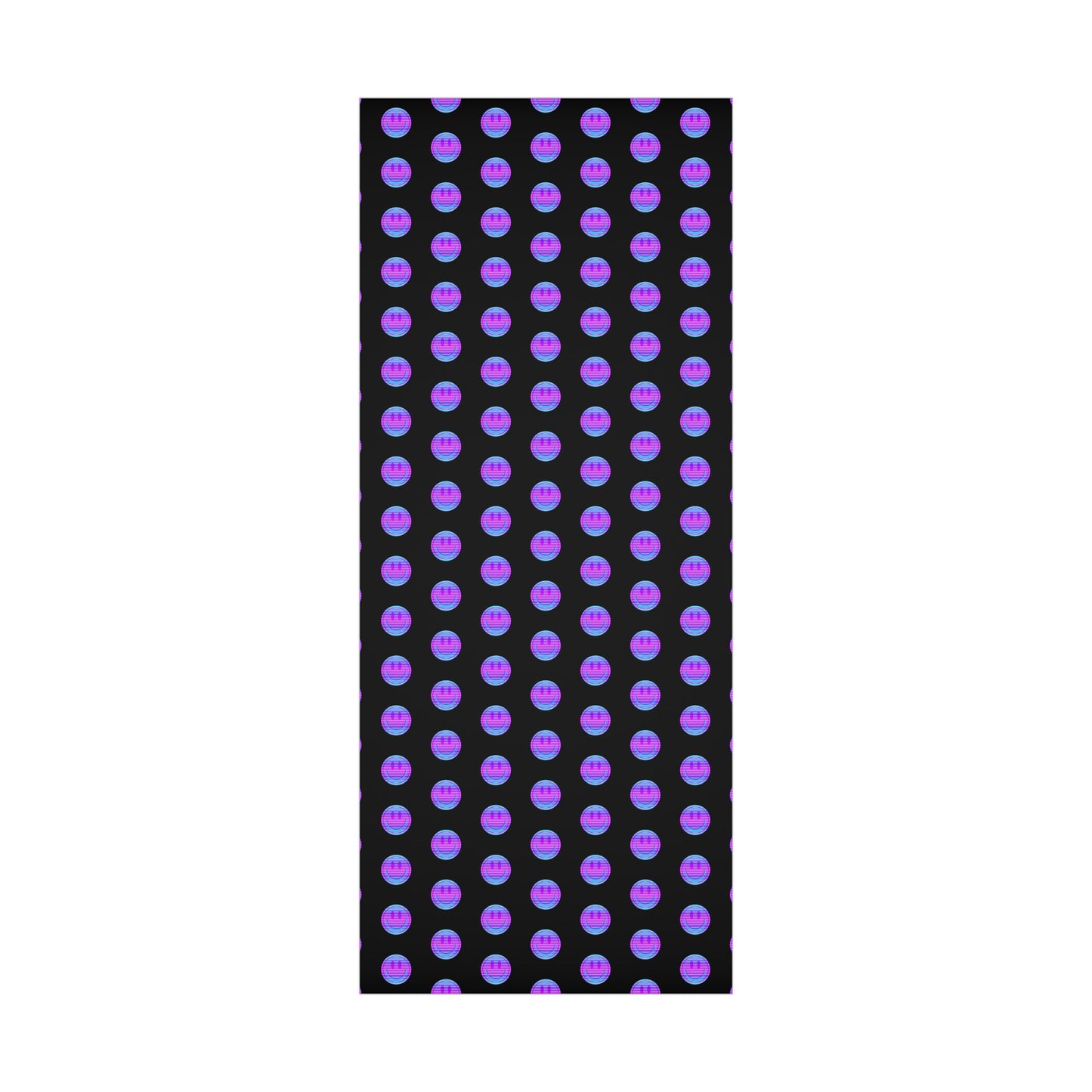 Aesthetic Gift Wrap Paper, Pink Smile Face Gift Wrap Paper, Blue Purple Smile Wrapping Paper, Pastel Christmas Paper, Black Purple Holiday