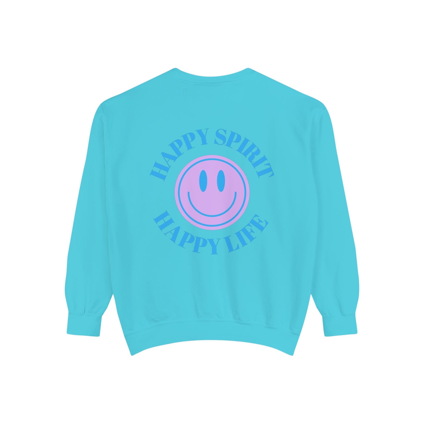 Aesthetic Smile Cropped or Regular Sweatshirt , Smile Face Comfort Colors Crewneck, Happy Spirit Happy Life Smile Sweatshirt, Unisex Garment-Dyed Sweatshirt
