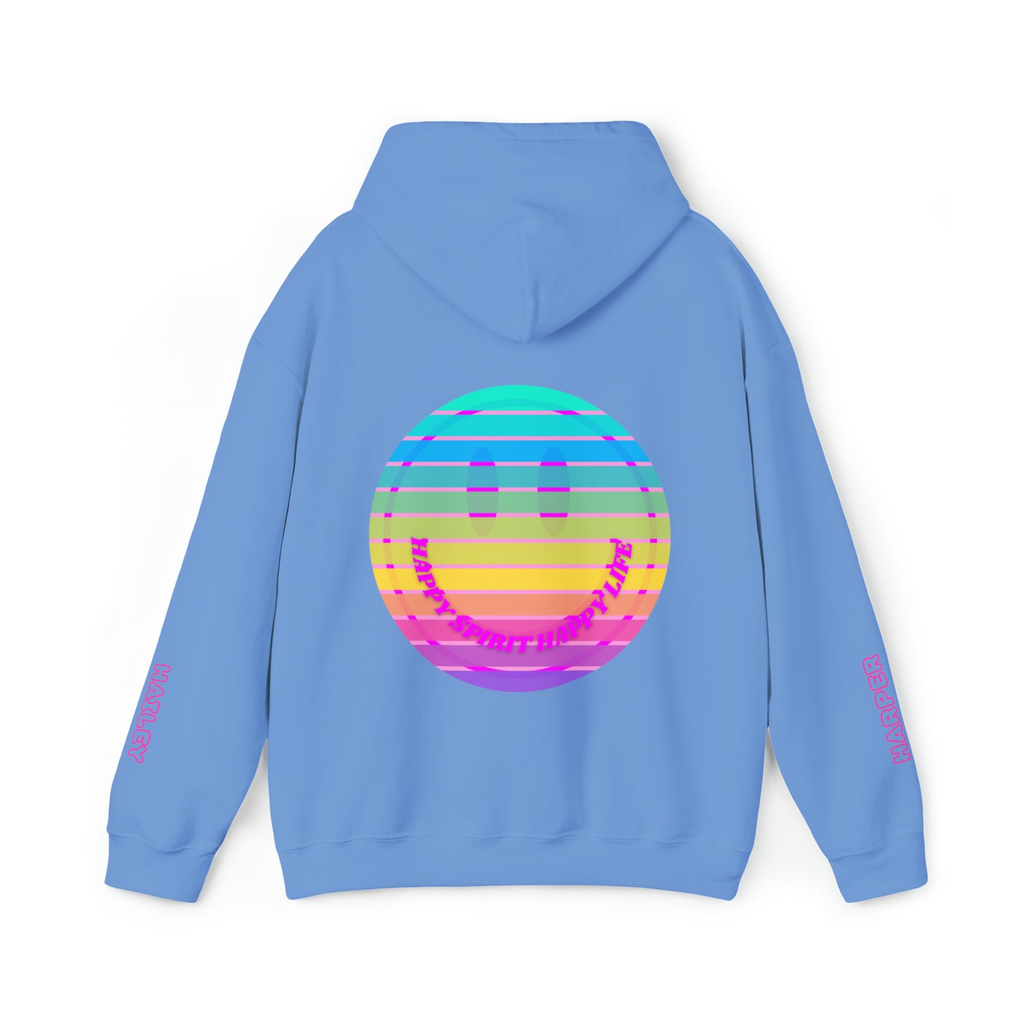 Personalized Name Hoodie, Aesthetic Hoodie, Happy Spirit Happy Life, Smile Hoodie, Happy Mind Hoodie, Mental Health Hoodie, Rainbow Hoodie