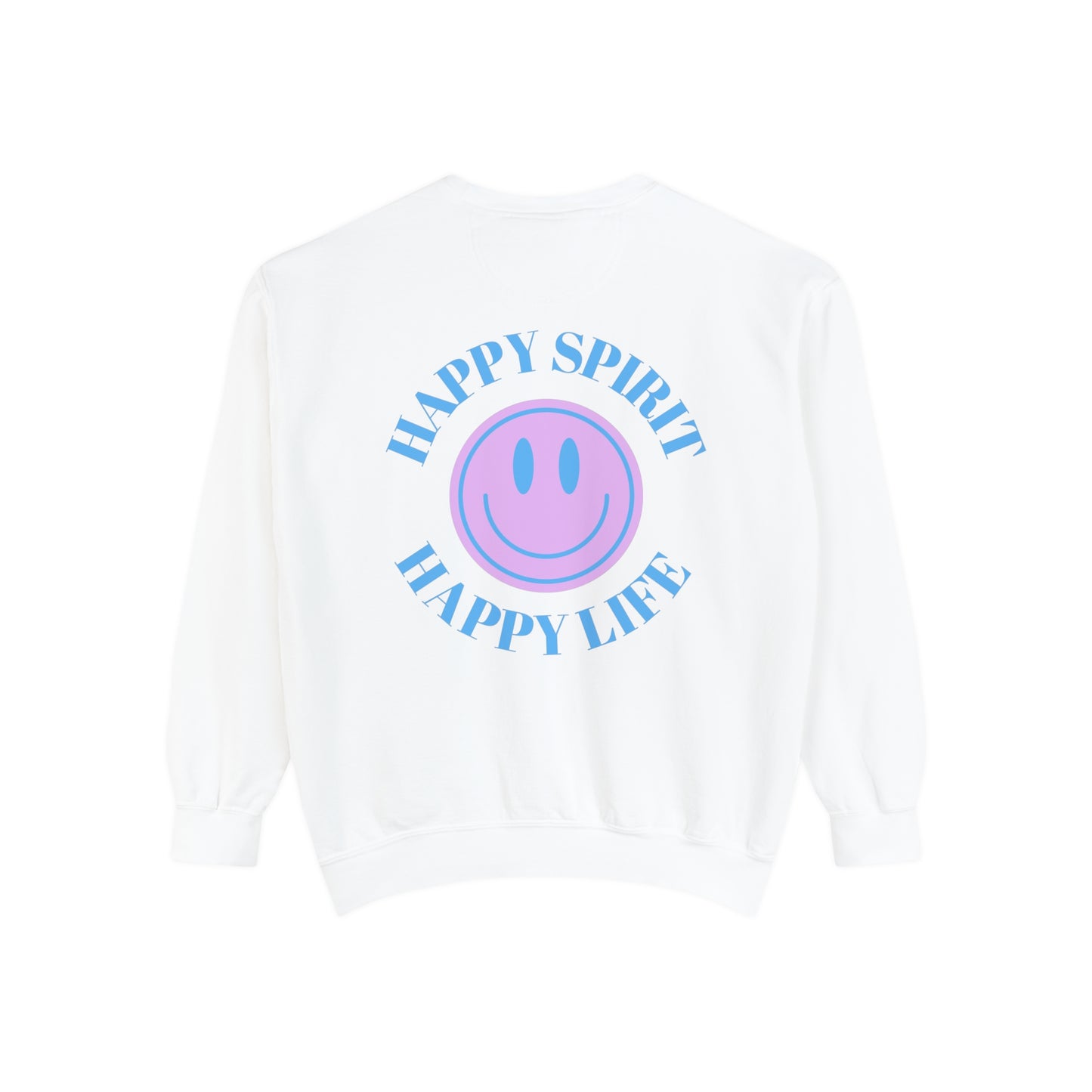 Aesthetic Smile Cropped or Regular Sweatshirt , Smile Face Comfort Colors Crewneck, Happy Spirit Happy Life Smile Sweatshirt, Unisex Garment-Dyed Sweatshirt
