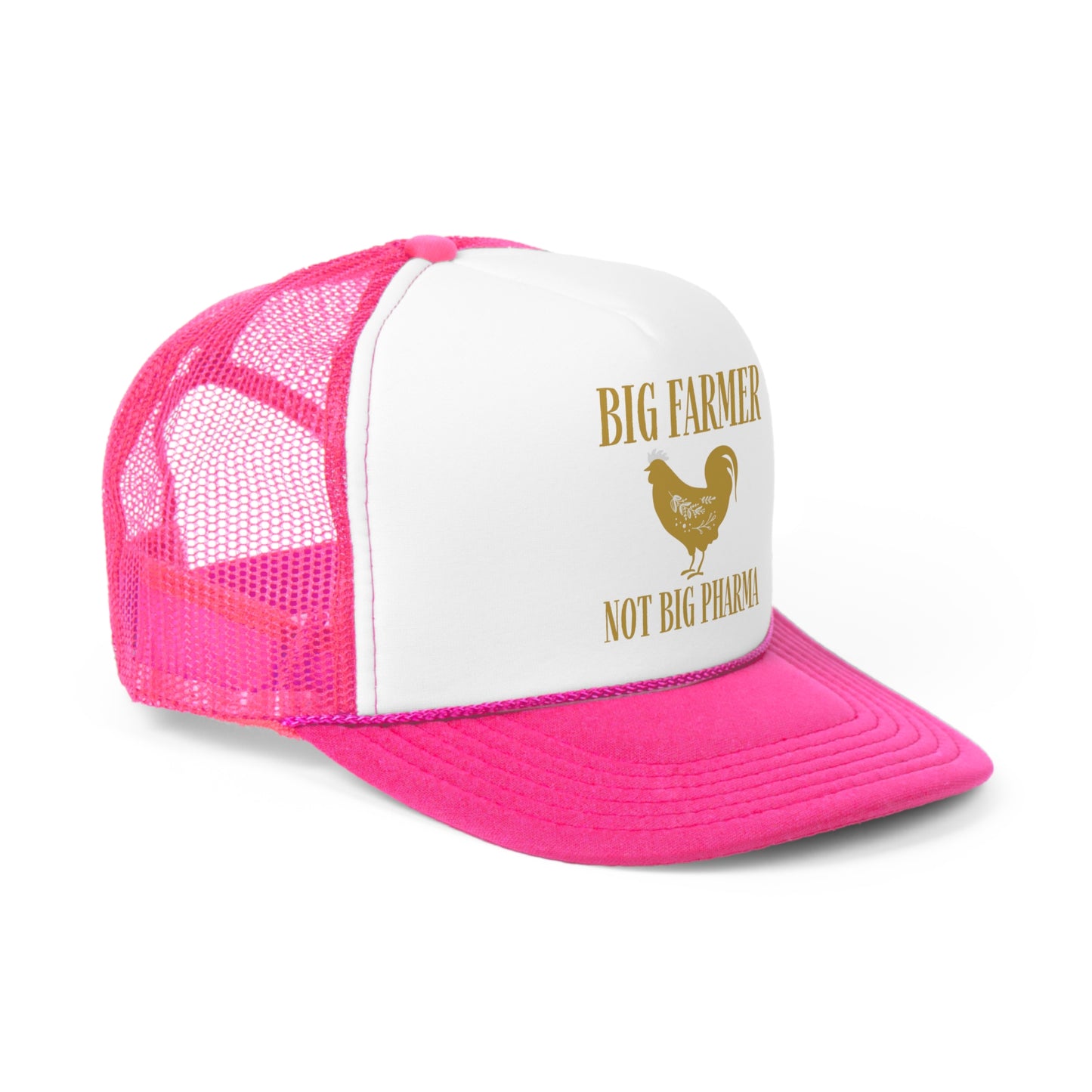 Big Farmer Not Big Pharma Hat, Anti Pharma Graphic Trucker Hat, Baseball Hat, Farmer Hat, Natural Produce Hat,