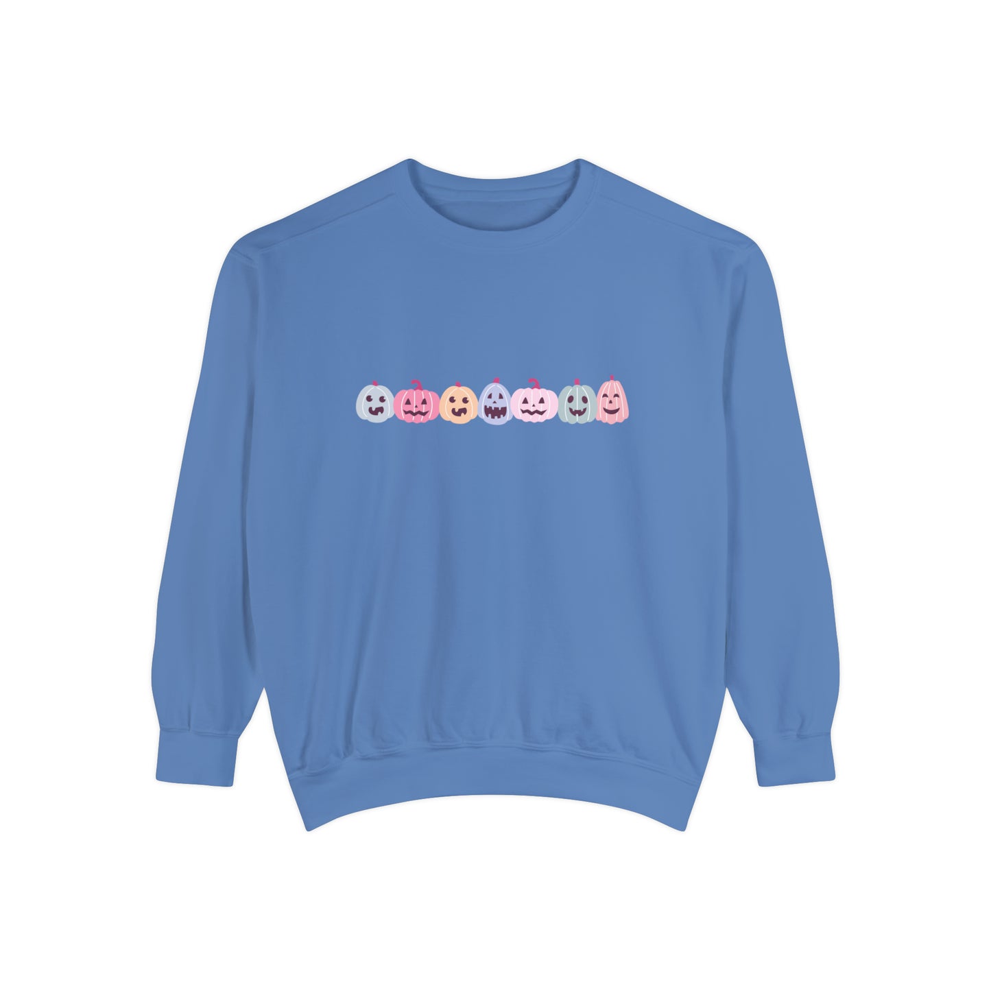 Pastel Pumpkin Sweatshirt, Halloween Pumpkin Sweater, Fall Sweatshirt, Pumpkin Halloween Crewneck, Cute Spooky Season, Pink Comfort Colors
