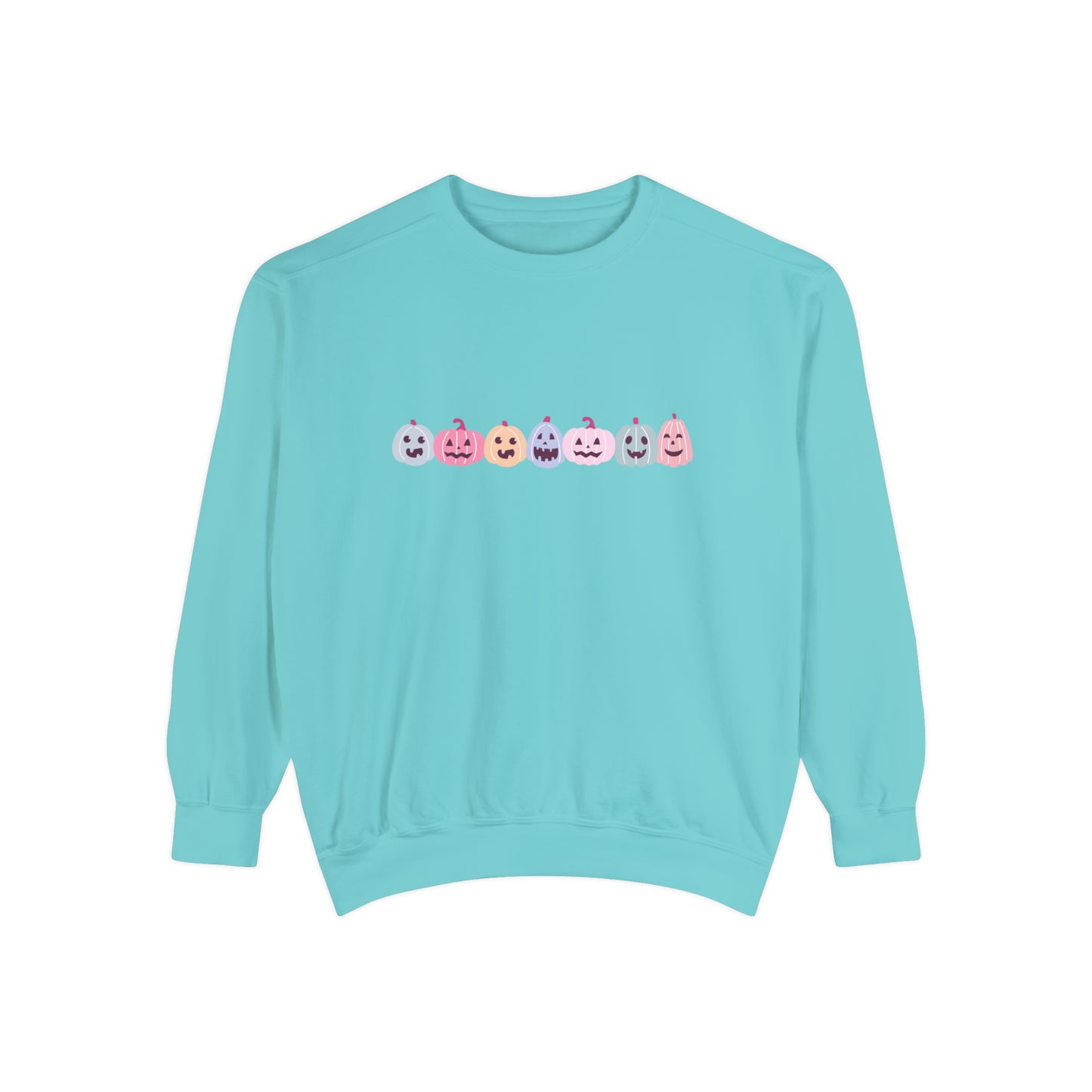 Pastel Pumpkin Sweatshirt, Halloween Pumpkin Sweater, Fall Sweatshirt, Pumpkin Halloween Crewneck, Cute Spooky Season, Pink Comfort Colors