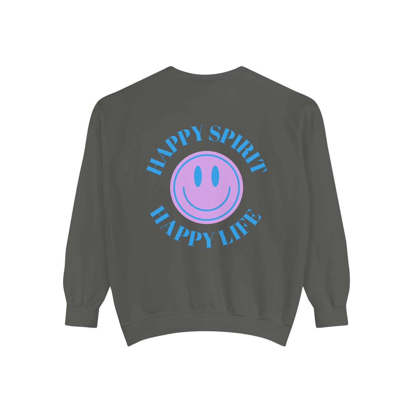 Aesthetic Smile Cropped or Regular Sweatshirt , Smile Face Comfort Colors Crewneck, Happy Spirit Happy Life Smile Sweatshirt, Unisex Garment-Dyed Sweatshirt