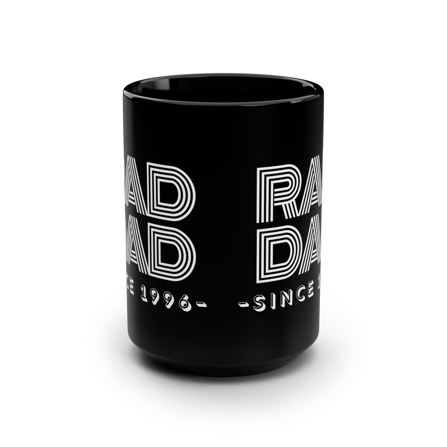 Customizable Rad Dad Black Mug, 15oz Dad Mug, Father's Day Gift, Rad Dad Coffee Mug, Rad Dad Gift, Dad Date Mug Gift
