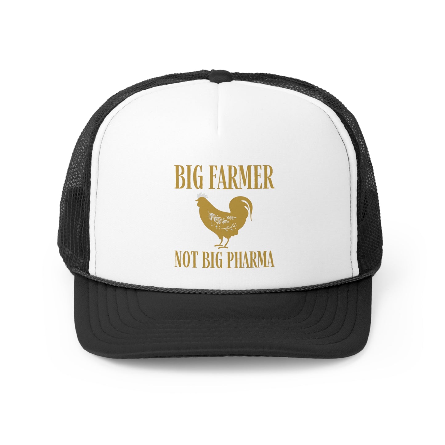 Big Farmer Not Big Pharma Hat, Anti Pharma Graphic Trucker Hat, Baseball Hat, Farmer Hat, Natural Produce Hat,