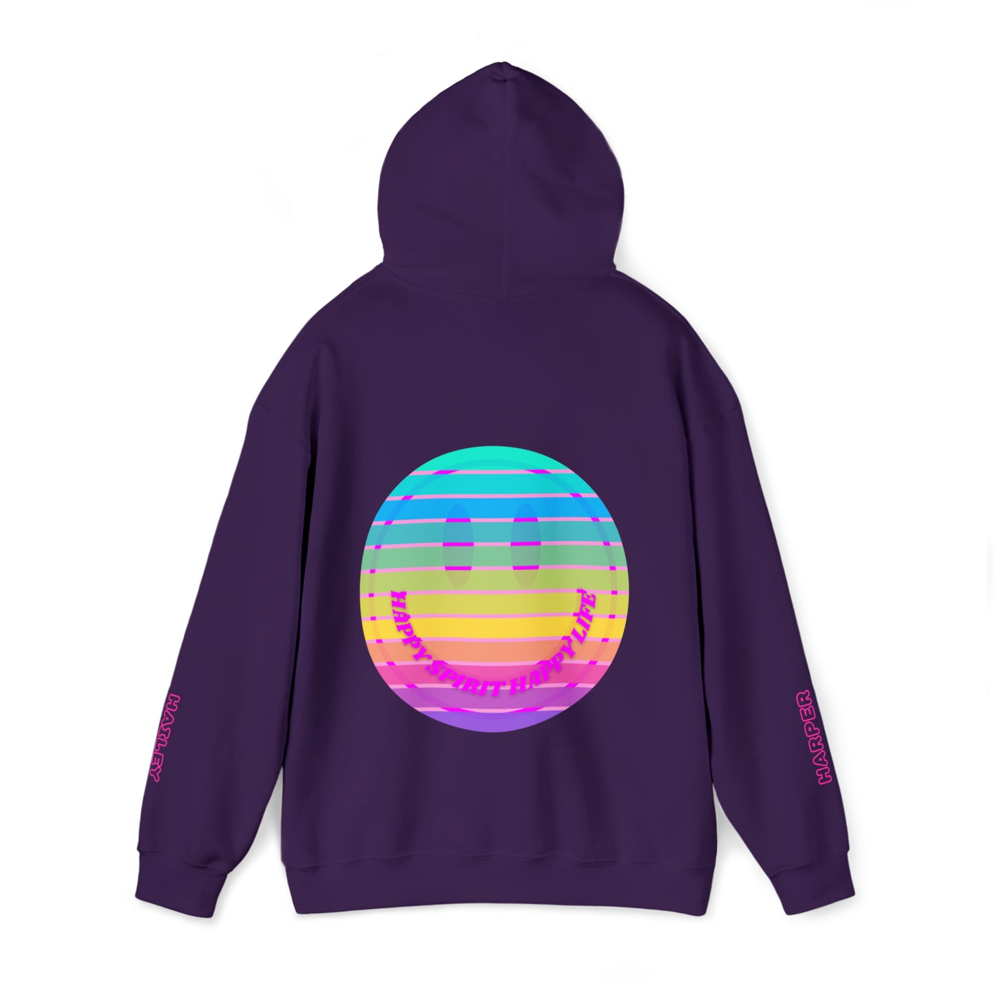 Personalized Name Hoodie, Aesthetic Hoodie, Happy Spirit Happy Life, Smile Hoodie, Happy Mind Hoodie, Mental Health Hoodie, Rainbow Hoodie