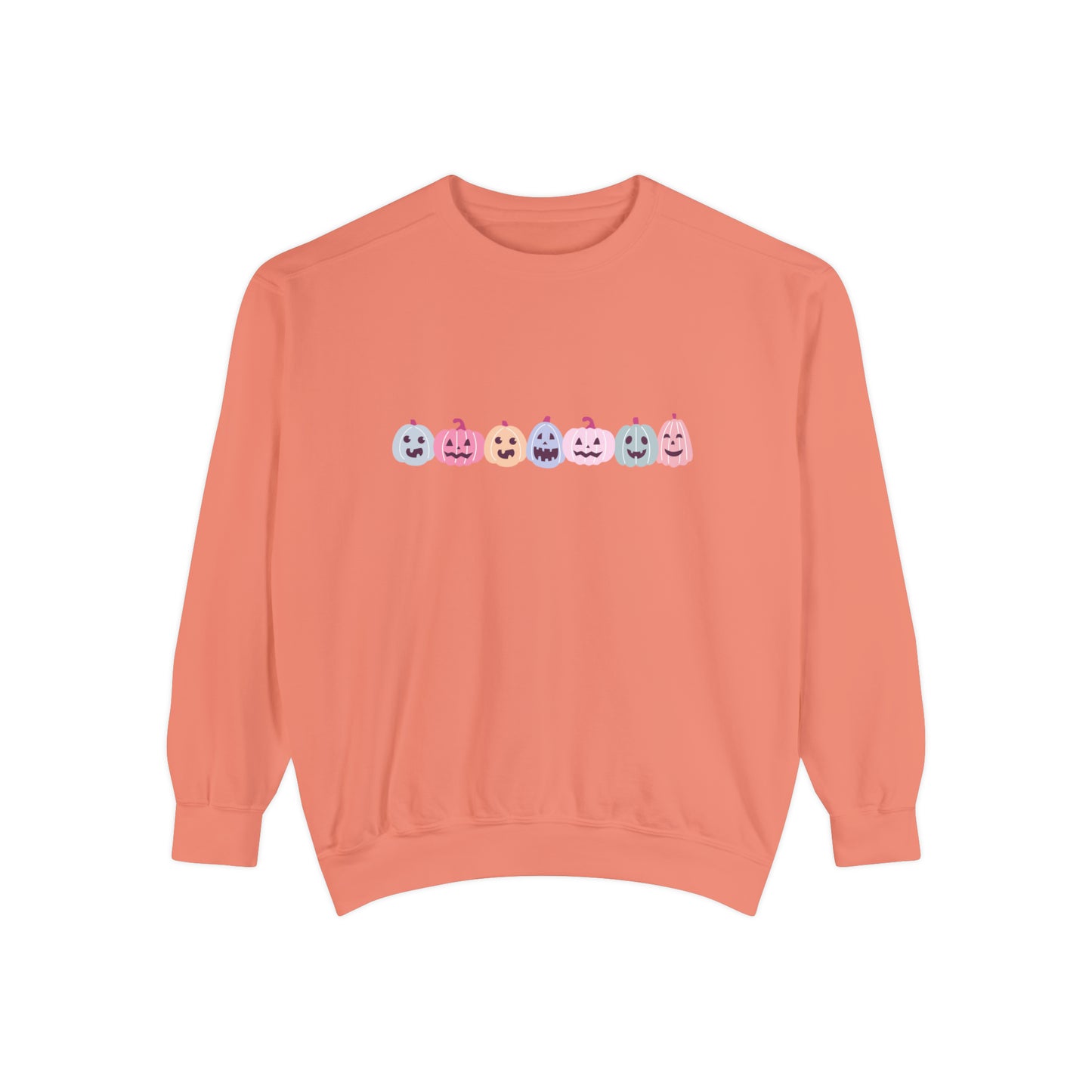 Pastel Pumpkin Sweatshirt, Halloween Pumpkin Sweater, Fall Sweatshirt, Pumpkin Halloween Crewneck, Cute Spooky Season, Pink Comfort Colors