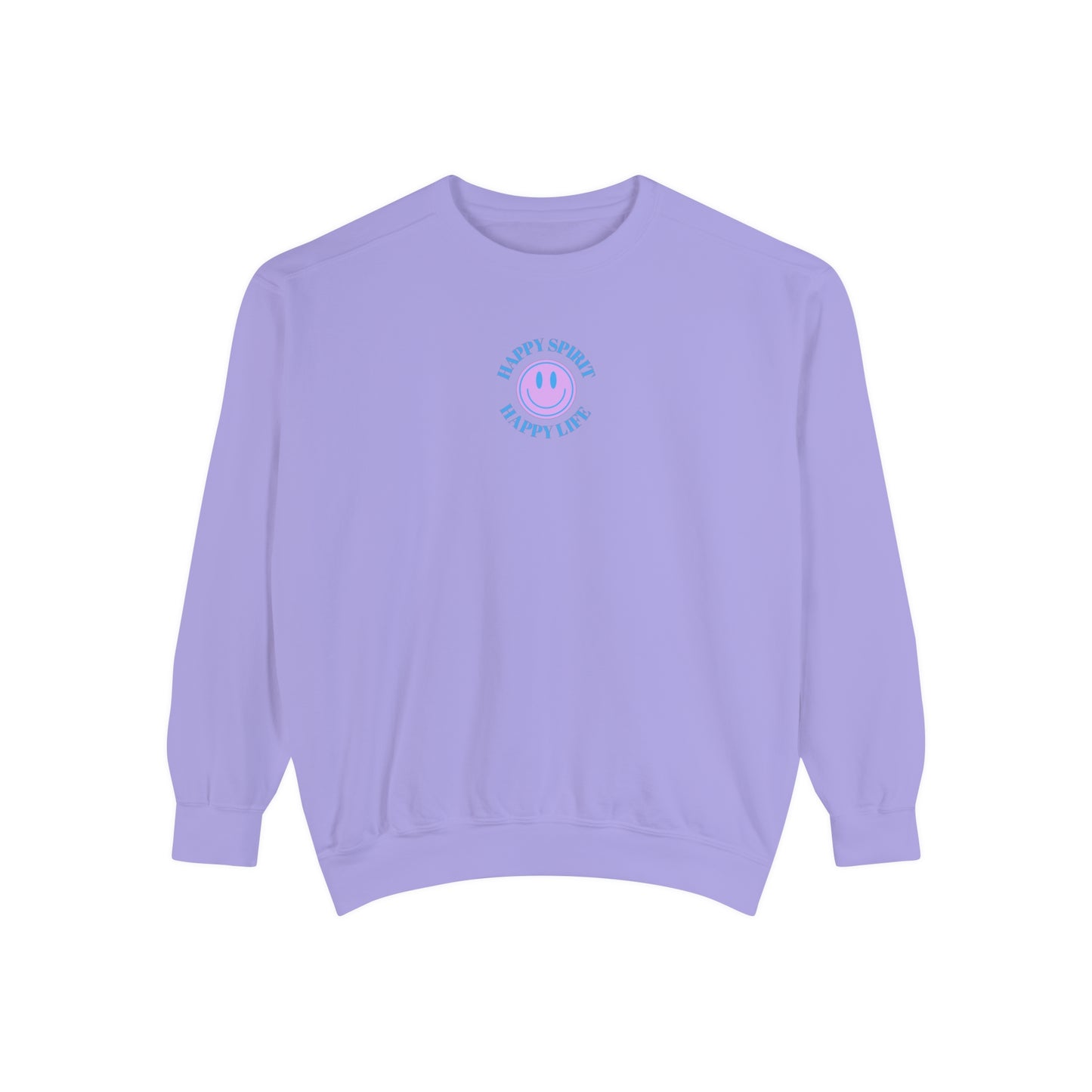 Aesthetic Smile Cropped or Regular Sweatshirt , Smile Face Comfort Colors Crewneck, Happy Spirit Happy Life Smile Sweatshirt, Unisex Garment-Dyed Sweatshirt