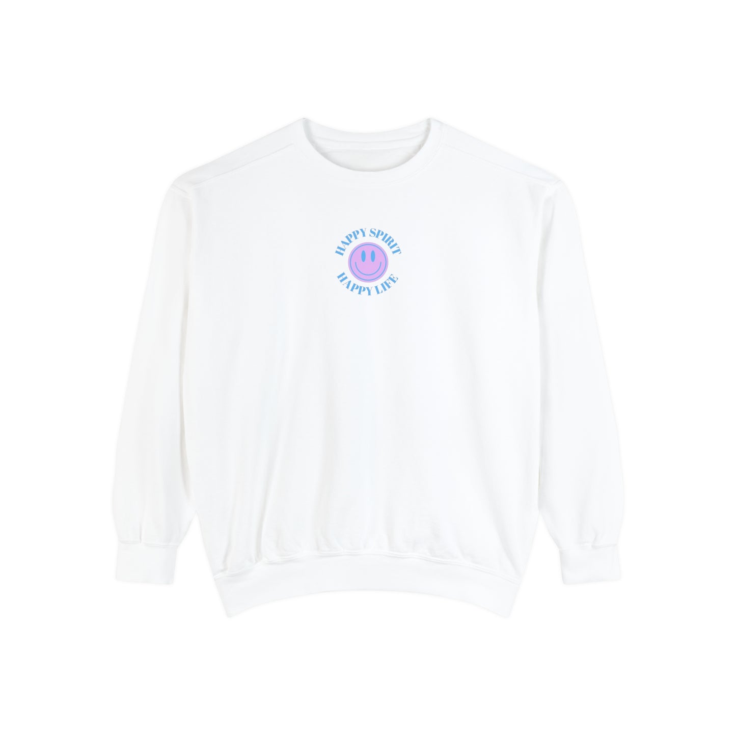 Aesthetic Smile Cropped or Regular Sweatshirt , Smile Face Comfort Colors Crewneck, Happy Spirit Happy Life Smile Sweatshirt, Unisex Garment-Dyed Sweatshirt