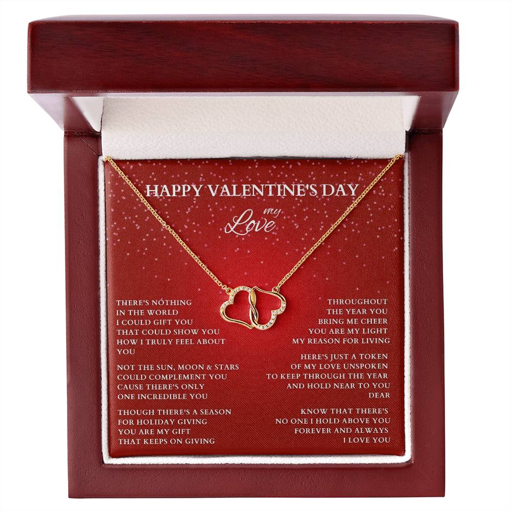 Wife Gift, Girlfriend Gift, Lover Gift, Happy Valentine's Day, Valentine's Day Gift, Heart Necklace, Valentine's Day Necklace, Diamond and Gold Necklace, Valentine Gift for Her