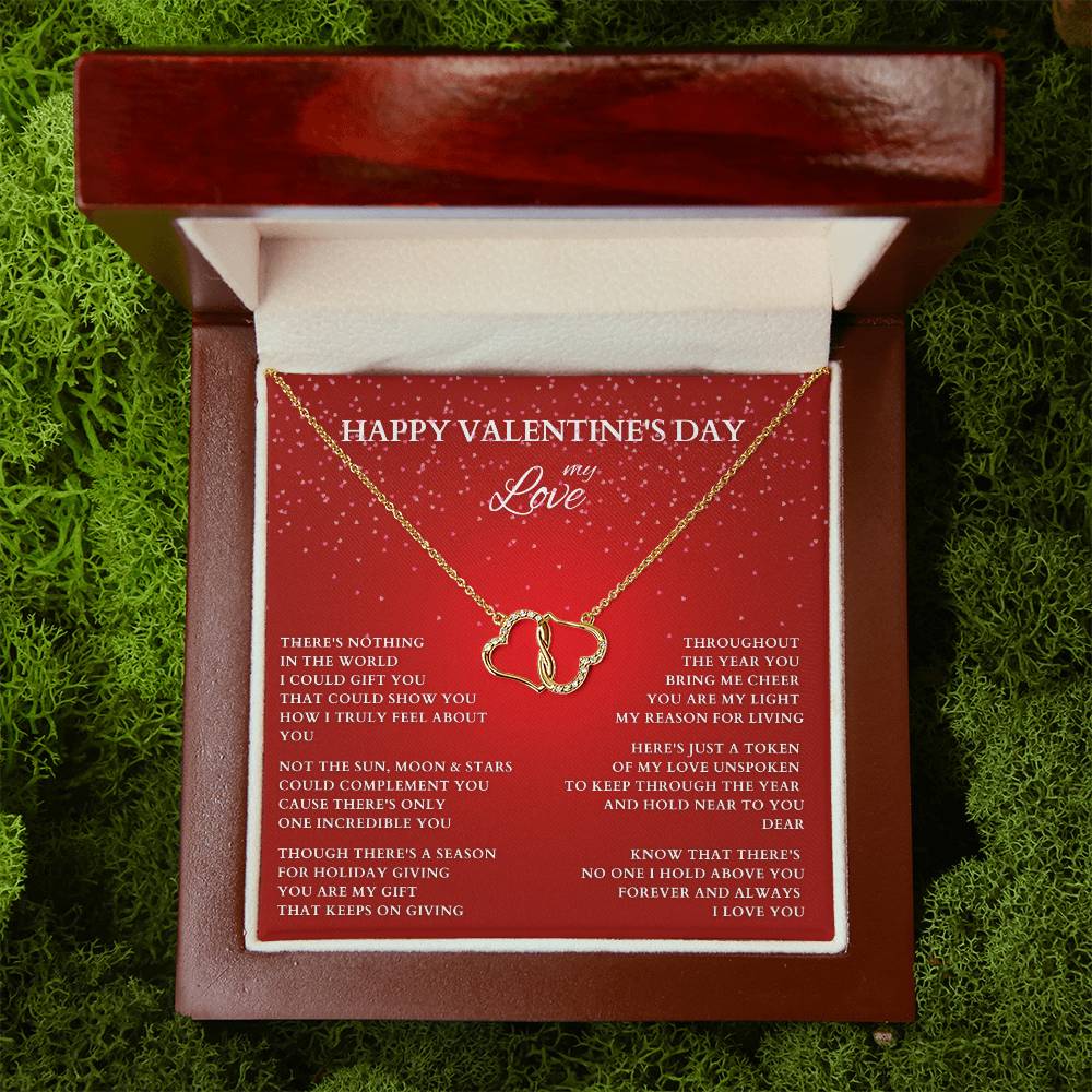 Wife Gift, Girlfriend Gift, Lover Gift, Happy Valentine's Day, Valentine's Day Gift, Heart Necklace, Valentine's Day Necklace, Diamond and Gold Necklace, Valentine Gift for Her