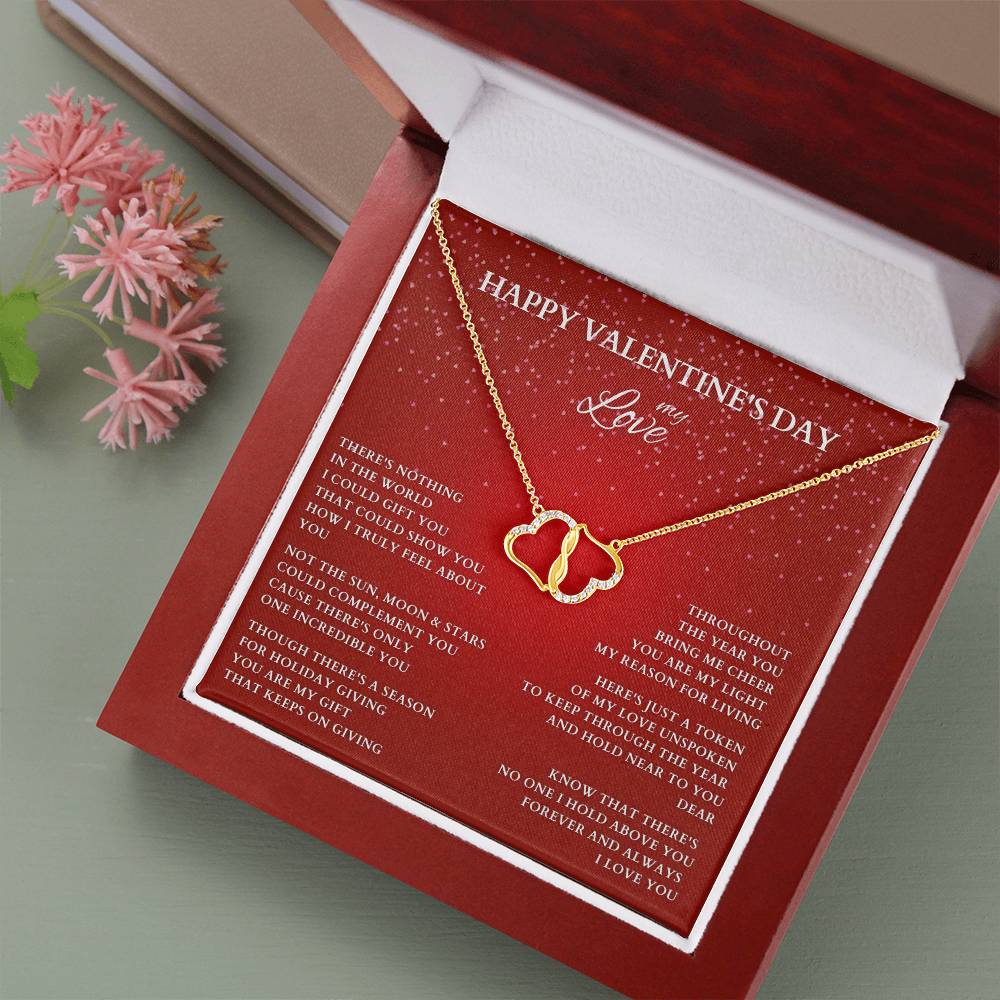 Wife Gift, Girlfriend Gift, Lover Gift, Happy Valentine's Day, Valentine's Day Gift, Heart Necklace, Valentine's Day Necklace, Diamond and Gold Necklace, Valentine Gift for Her