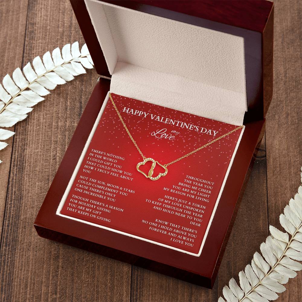 Wife Gift, Girlfriend Gift, Lover Gift, Happy Valentine's Day, Valentine's Day Gift, Heart Necklace, Valentine's Day Necklace, Diamond and Gold Necklace, Valentine Gift for Her