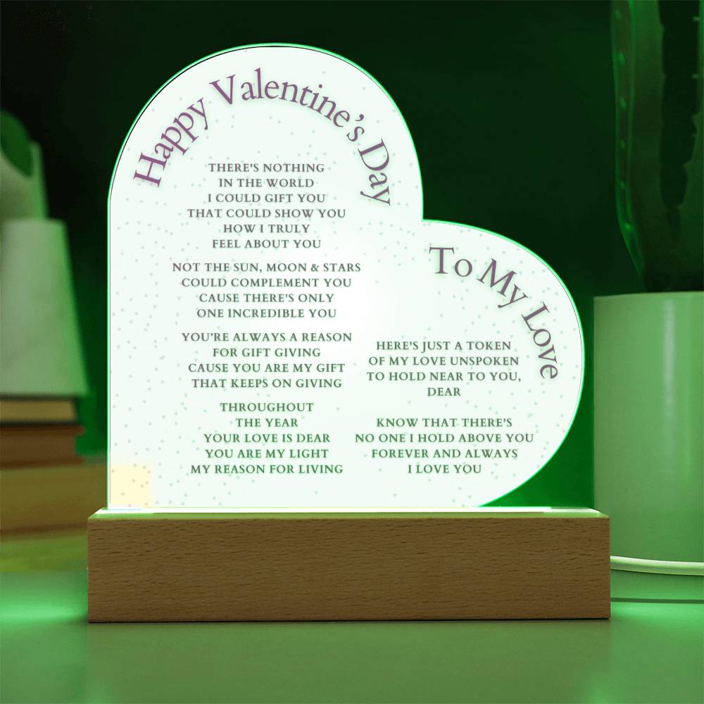 Wife Gift, Girlfriend Gift, Lover Gift, Valentine's Day Gift, Husband Gift, Wife Christmas Gift, Acrylic, Husband Valentine Gift, Boyfriend Gift