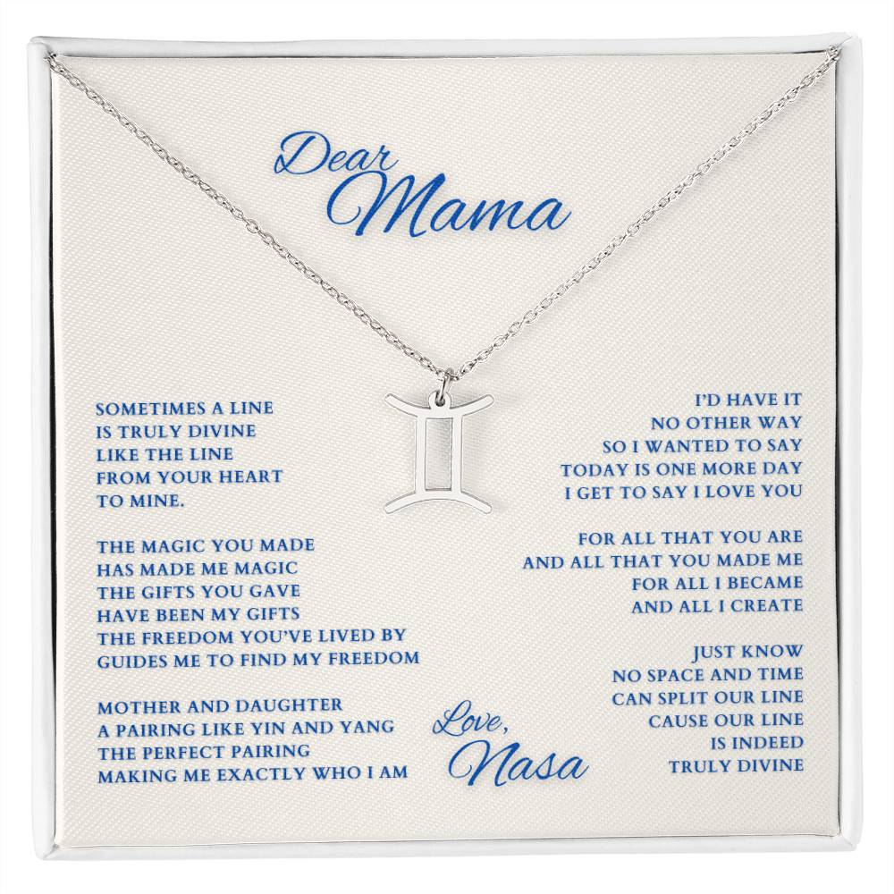 Mom Gift, Gift for Mom, Personalized Name Necklace, Mama Gift, Mom Zodiac Necklace, Custom Name Zodiac Necklace, Mom Christmas Gift, Mother's Day Gift, Gift for Mother