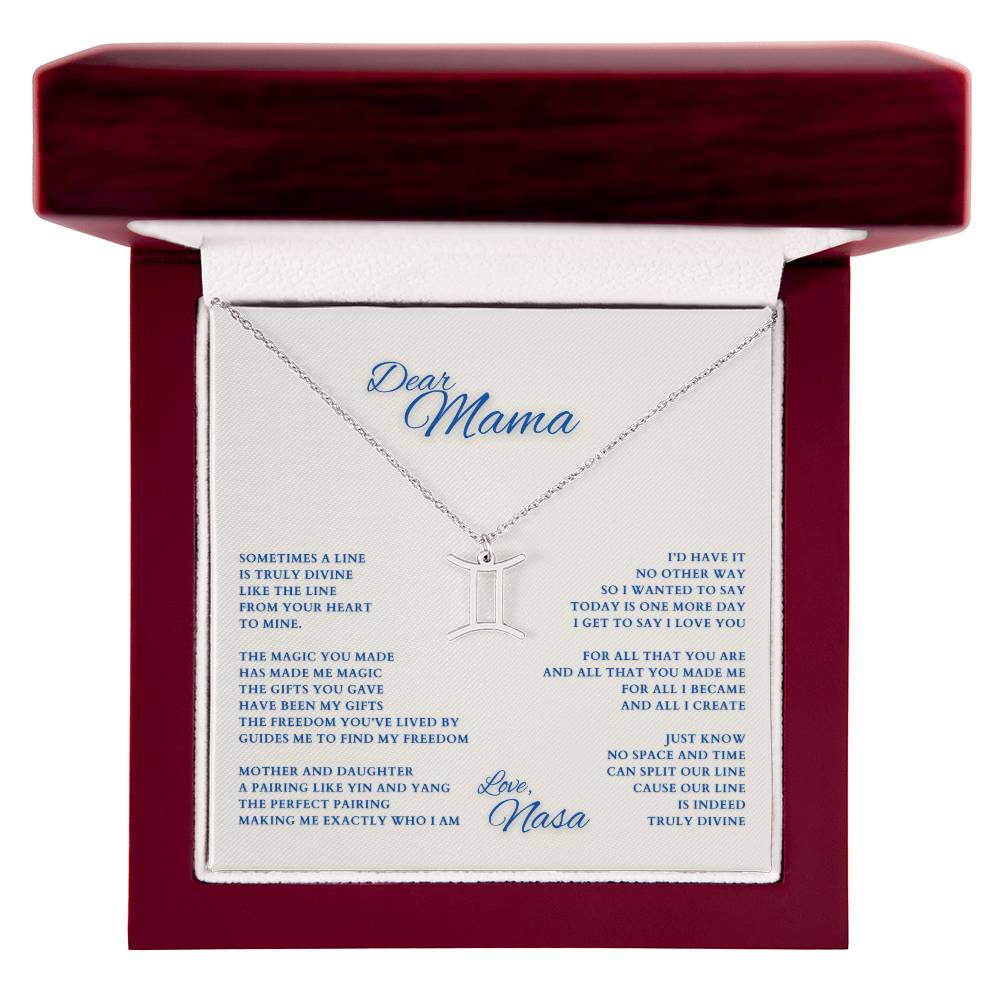 Mom Gift, Gift for Mom, Personalized Name Necklace, Mama Gift, Mom Zodiac Necklace, Custom Name Zodiac Necklace, Mom Christmas Gift, Mother's Day Gift, Gift for Mother