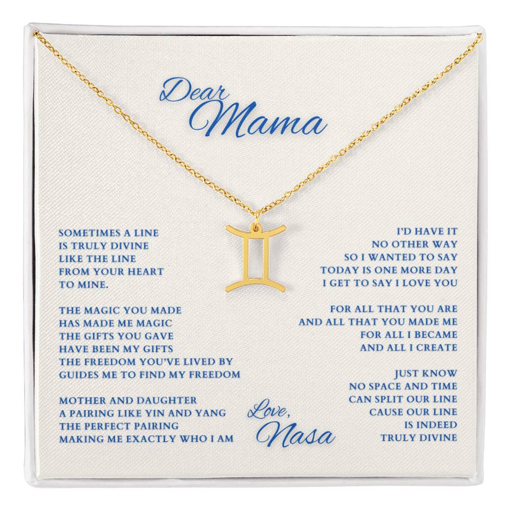 Mom Gift, Gift for Mom, Personalized Name Necklace, Mama Gift, Mom Zodiac Necklace, Custom Name Zodiac Necklace, Mom Christmas Gift, Mother's Day Gift, Gift for Mother