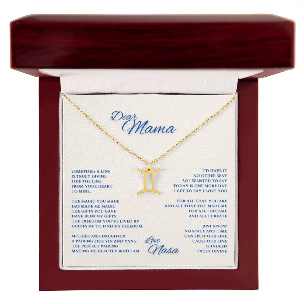 Mom Gift, Gift for Mom, Personalized Name Necklace, Mama Gift, Mom Zodiac Necklace, Custom Name Zodiac Necklace, Mom Christmas Gift, Mother's Day Gift, Gift for Mother
