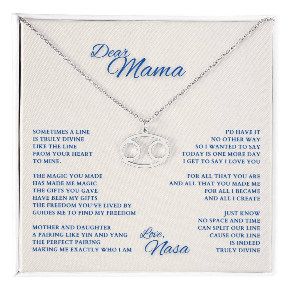 Mom Gift, Gift for Mom, Personalized Name Necklace, Mama Gift, Mom Zodiac Necklace, Custom Name Zodiac Necklace, Mom Christmas Gift, Mother's Day Gift, Gift for Mother