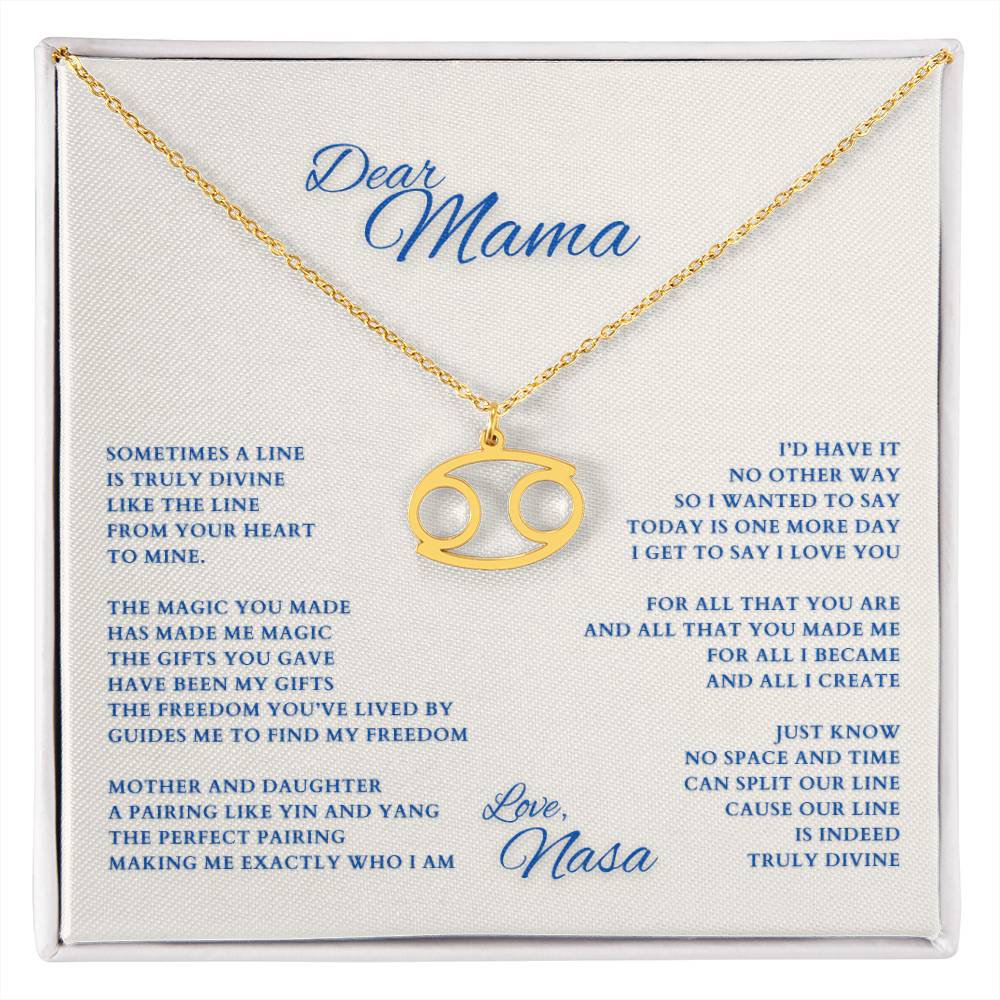 Mom Gift, Gift for Mom, Personalized Name Necklace, Mama Gift, Mom Zodiac Necklace, Custom Name Zodiac Necklace, Mom Christmas Gift, Mother's Day Gift, Gift for Mother