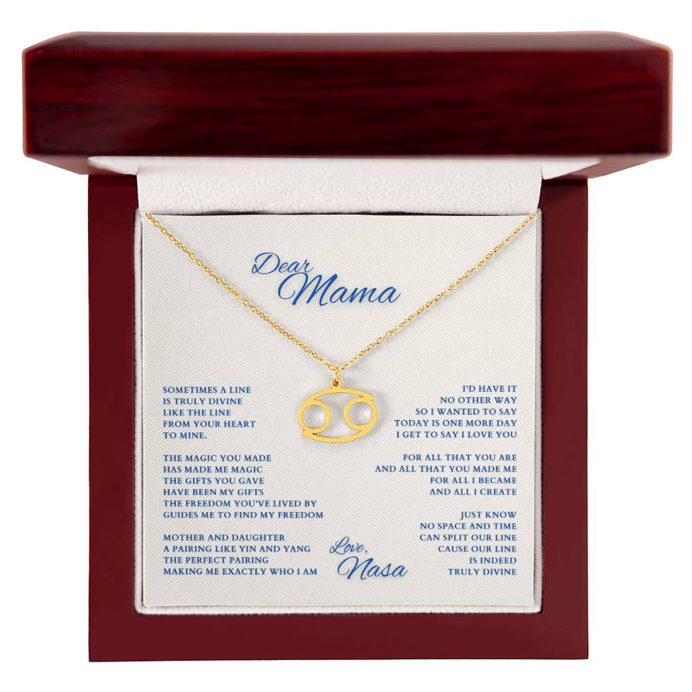 Mom Gift, Gift for Mom, Personalized Name Necklace, Mama Gift, Mom Zodiac Necklace, Custom Name Zodiac Necklace, Mom Christmas Gift, Mother's Day Gift, Gift for Mother