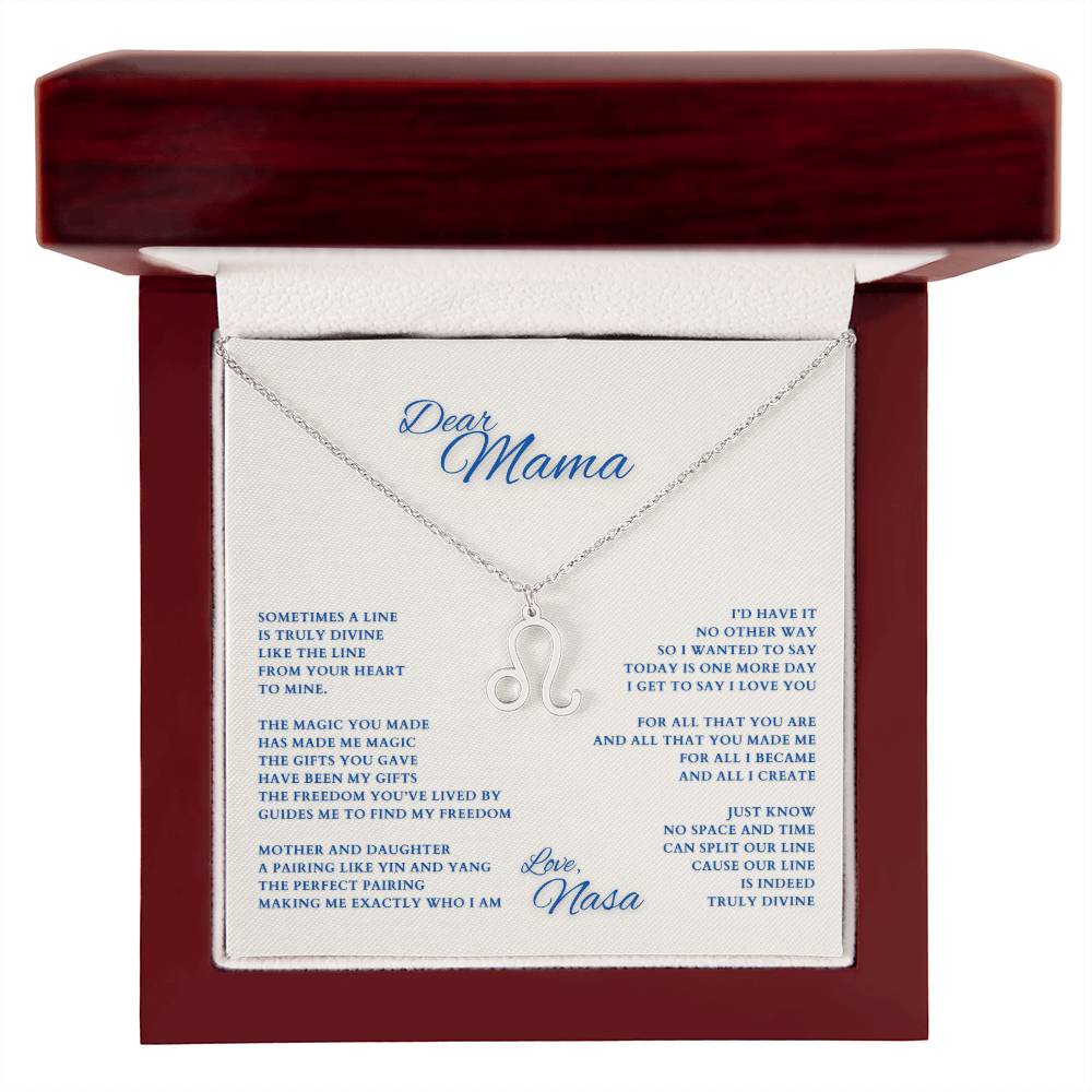 Mom Gift, Gift for Mom, Personalized Name Necklace, Mama Gift, Mom Zodiac Necklace, Custom Name Zodiac Necklace, Mom Christmas Gift, Mother's Day Gift, Gift for Mother