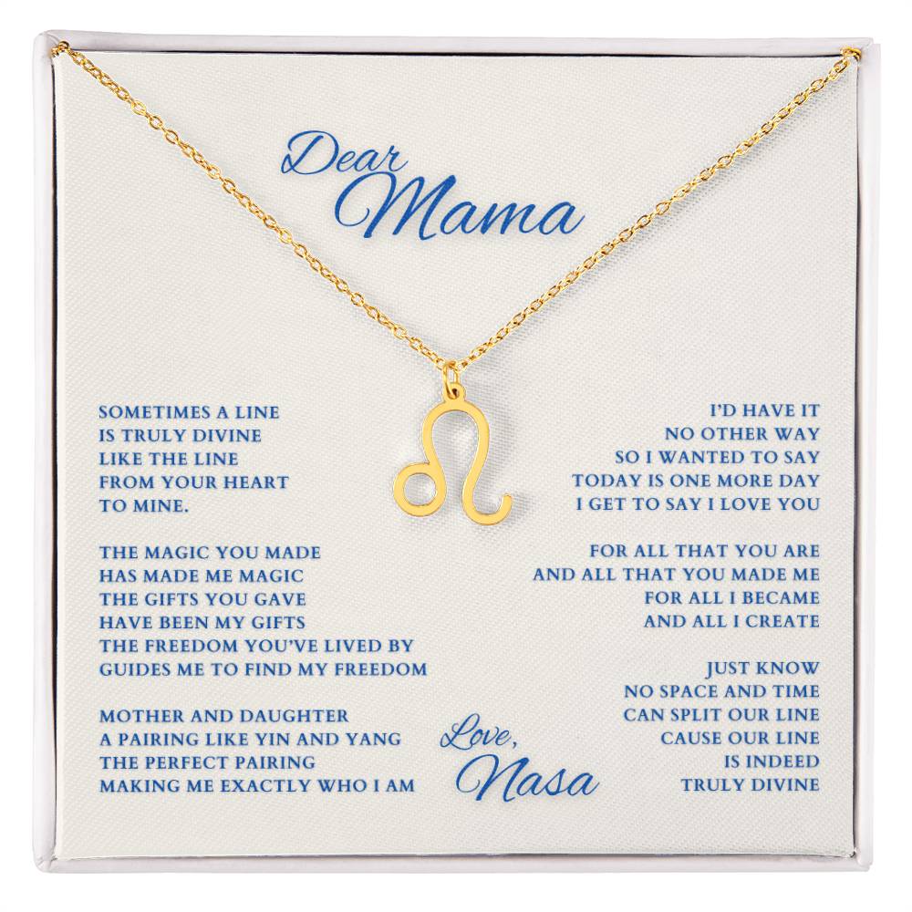 Mom Gift, Gift for Mom, Personalized Name Necklace, Mama Gift, Mom Zodiac Necklace, Custom Name Zodiac Necklace, Mom Christmas Gift, Mother's Day Gift, Gift for Mother