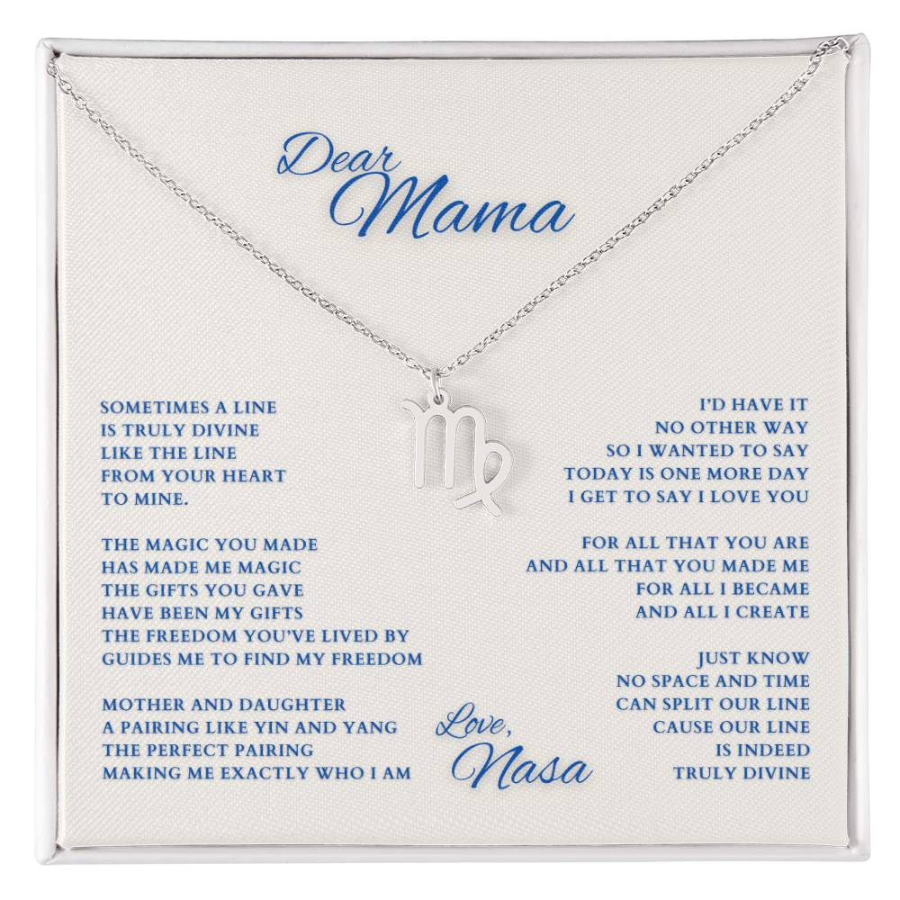 Mom Gift, Gift for Mom, Personalized Name Necklace, Mama Gift, Mom Zodiac Necklace, Custom Name Zodiac Necklace, Mom Christmas Gift, Mother's Day Gift, Gift for Mother