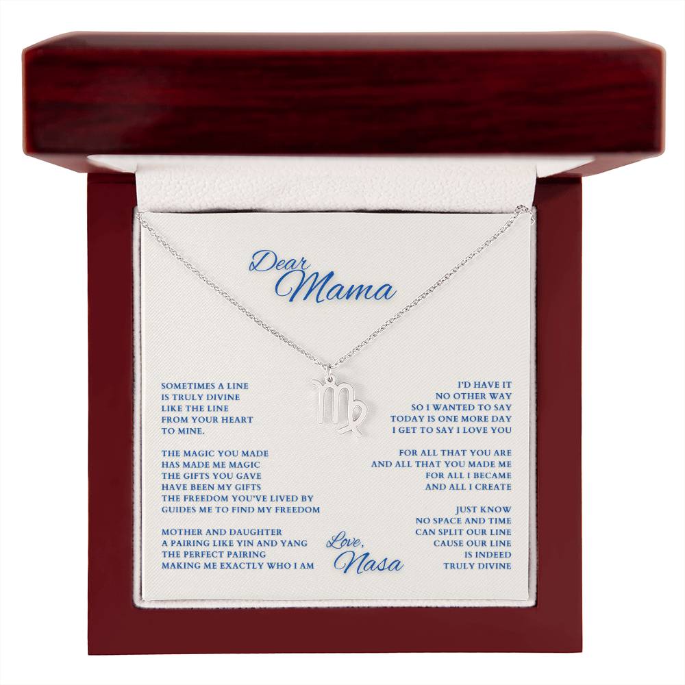 Mom Gift, Gift for Mom, Personalized Name Necklace, Mama Gift, Mom Zodiac Necklace, Custom Name Zodiac Necklace, Mom Christmas Gift, Mother's Day Gift, Gift for Mother