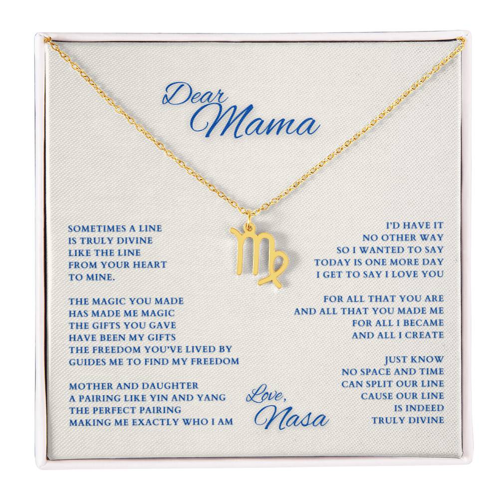 Mom Gift, Gift for Mom, Personalized Name Necklace, Mama Gift, Mom Zodiac Necklace, Custom Name Zodiac Necklace, Mom Christmas Gift, Mother's Day Gift, Gift for Mother